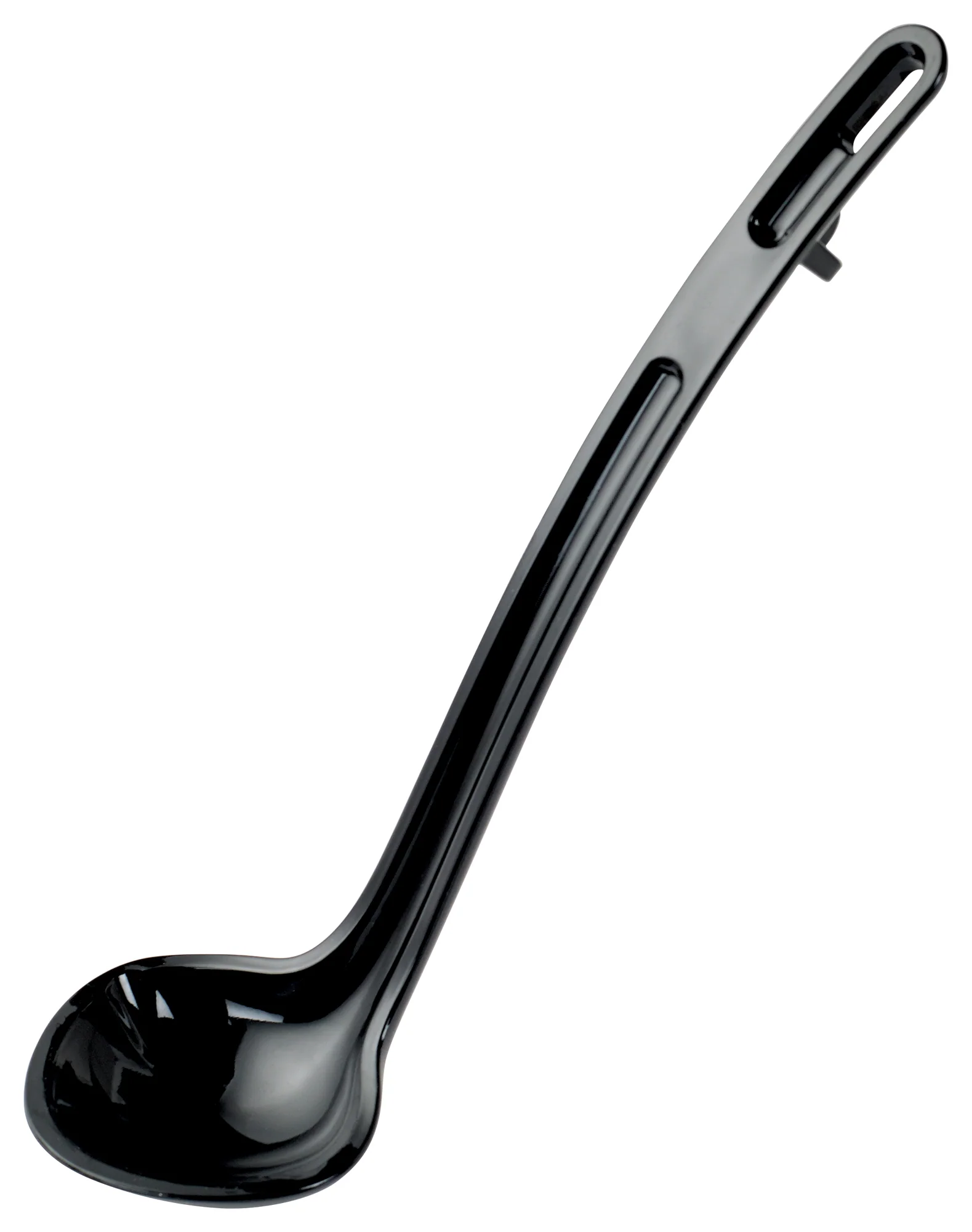 Winco CVLD-8K 3/4 Oz Ladle NSF Black Polycarbonate with Ergonomic Handle - Image 2