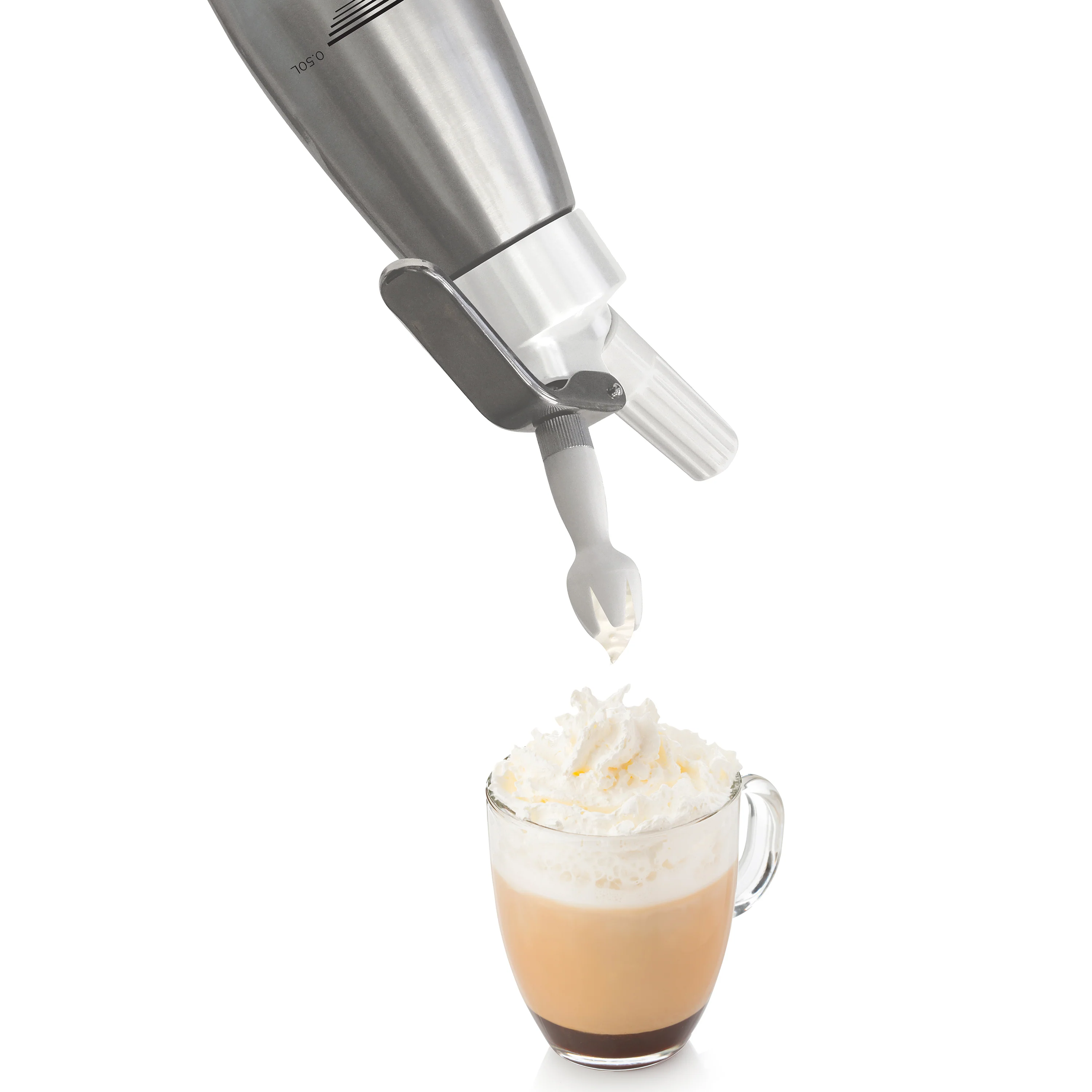 Winco CW-A05 1 Pint Manual Whipped Cream Dispenser Aluminum - Image 3