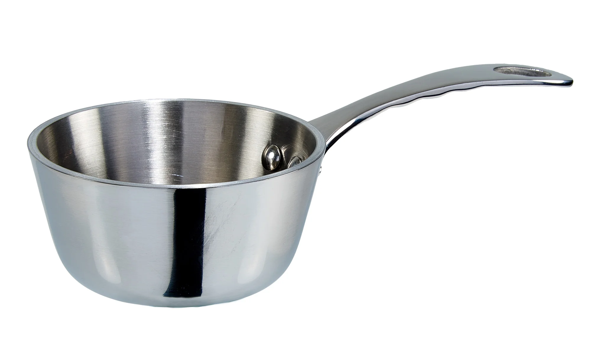 Winco DCSC-3S Mini Saucier 5 Oz Round Induction Ready with Riveted Handle Stainless Steel - Image 2