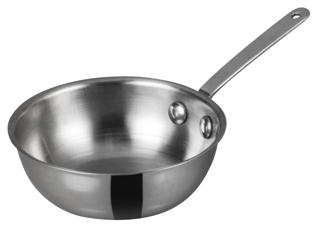 Winco DCWD-101S 3 Oz Mini Wok Round Stainless Steel 3-3/8 Inch Diameter with Precise Control - Image 2