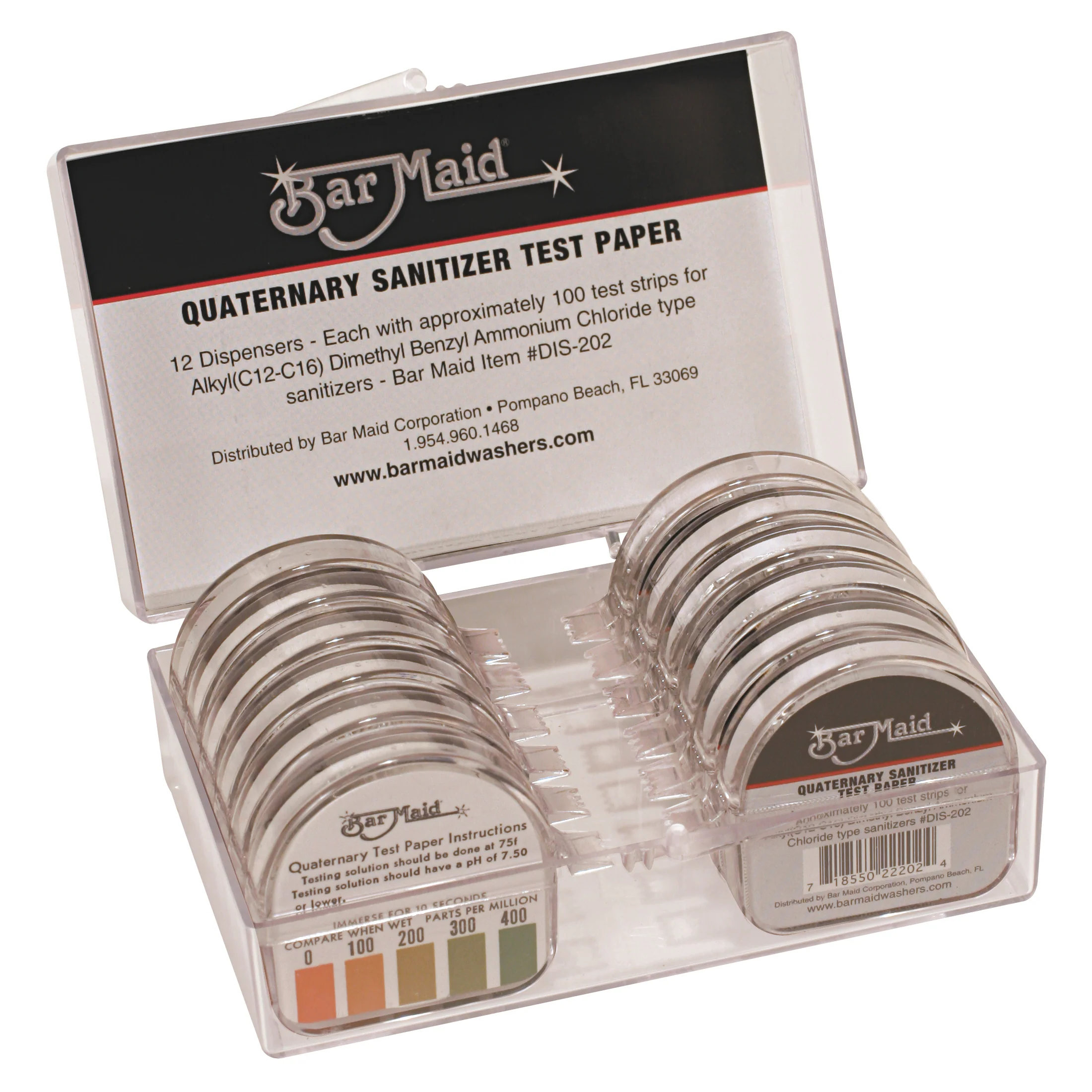 Winco DIS-202 Bar Maid Quaternary Sanitizer Strips in Dispenser - Image 2