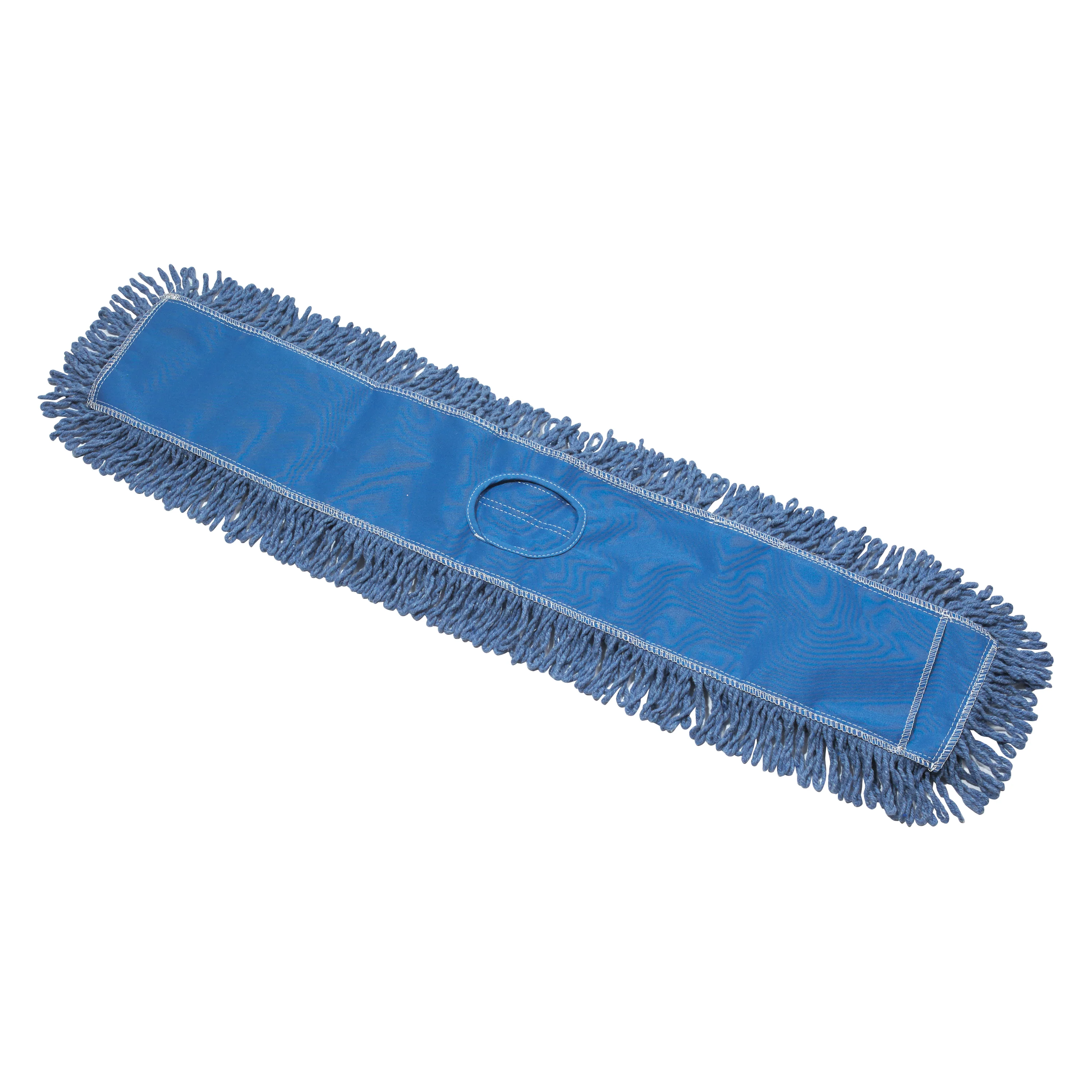Winco DMB-36H 36 Inch Dust Mop Head Refill Cotton Blend Blue - Image 3