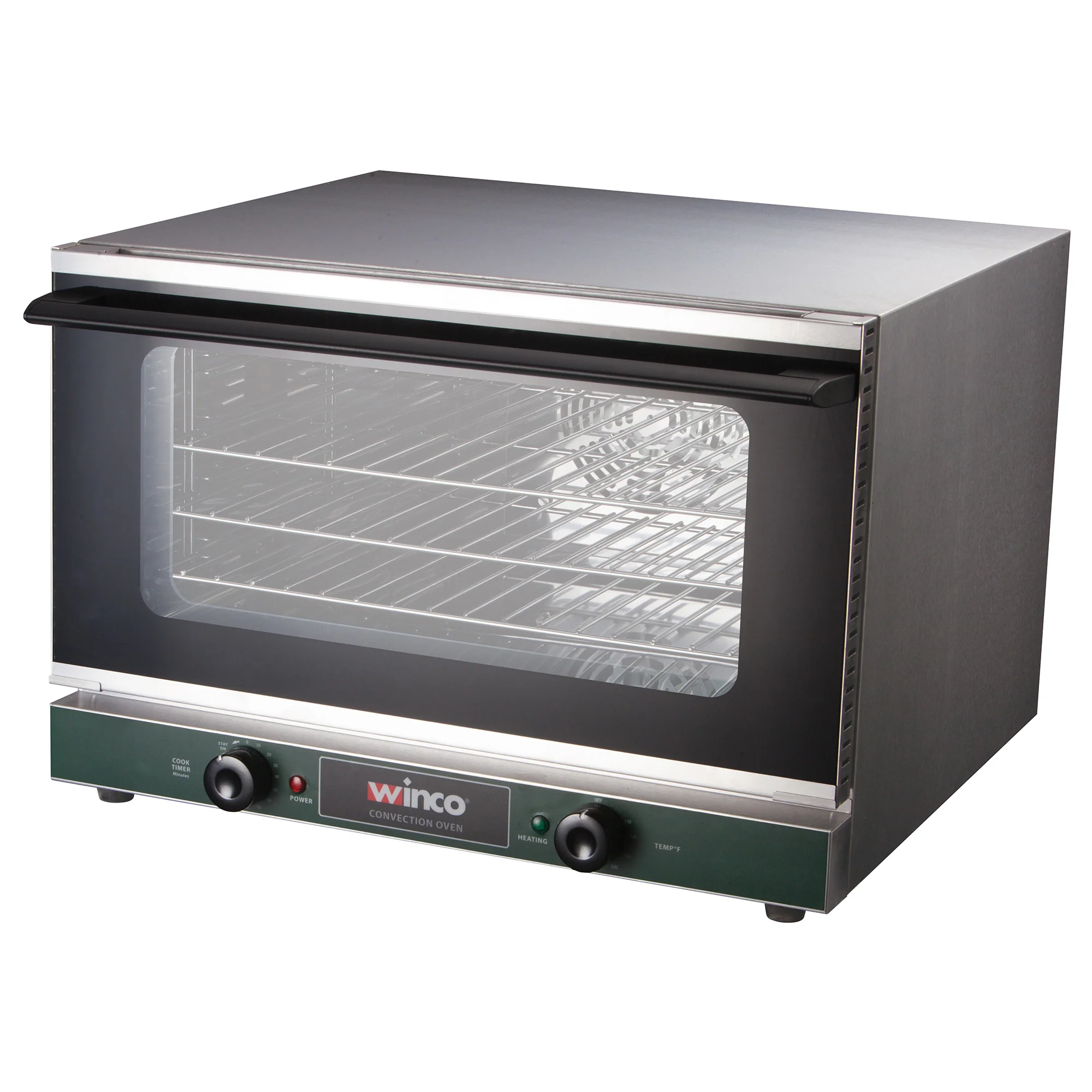 Winco ECO-500 22 Inch Electric Convection Oven Countertop with Three Chrome Interior Shelves - Image 3