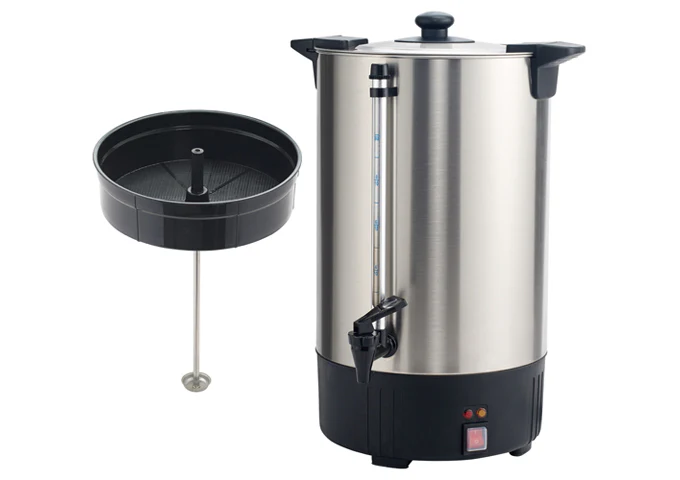 Winco ECU-100A 14 Inch with Twist-locking Lid Commercial Coffee Urn Stainless Steel - Image 4
