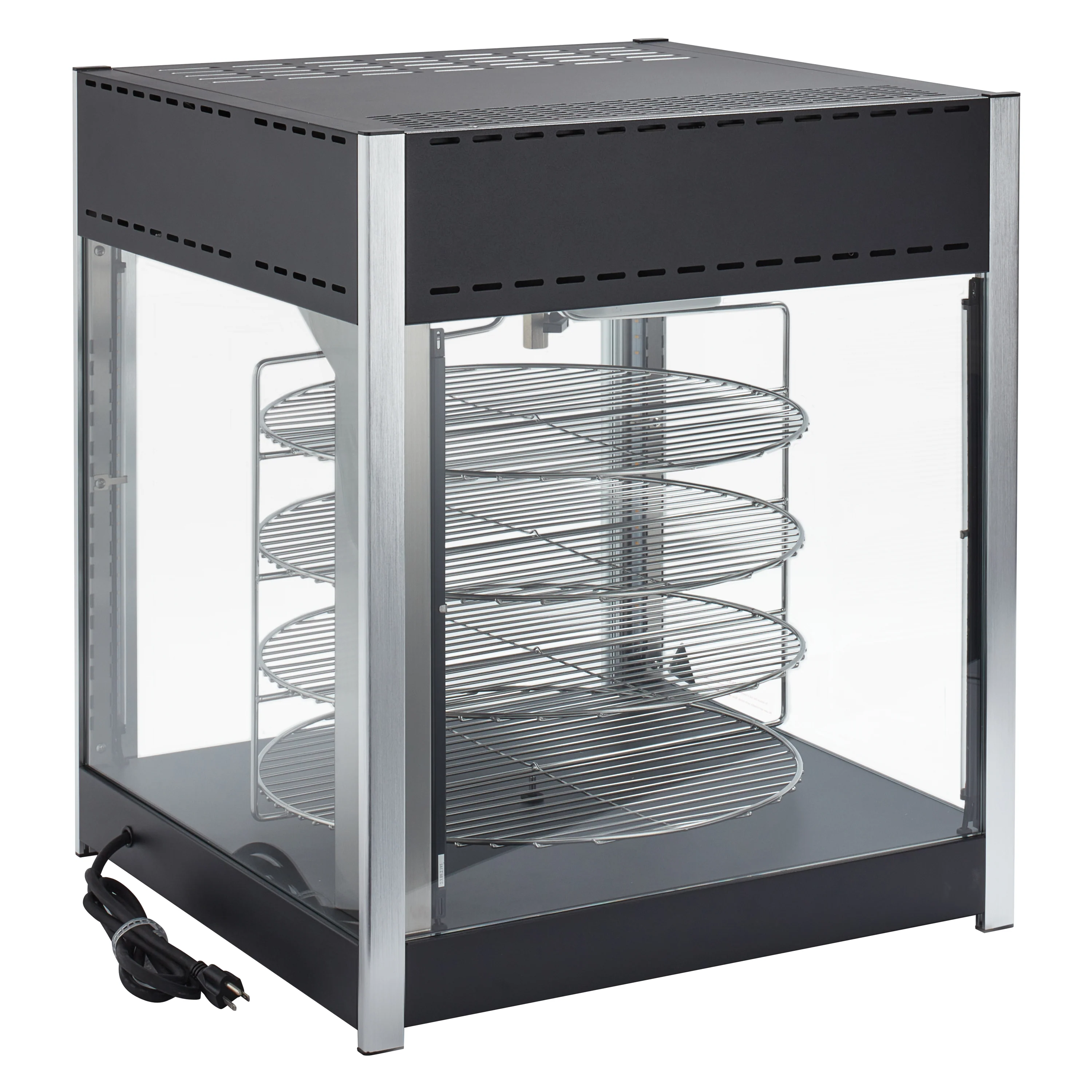 Winco EDM-1K 25-1/4 Inch Countertop Display Merchandiser Rotating with Stainless Steel