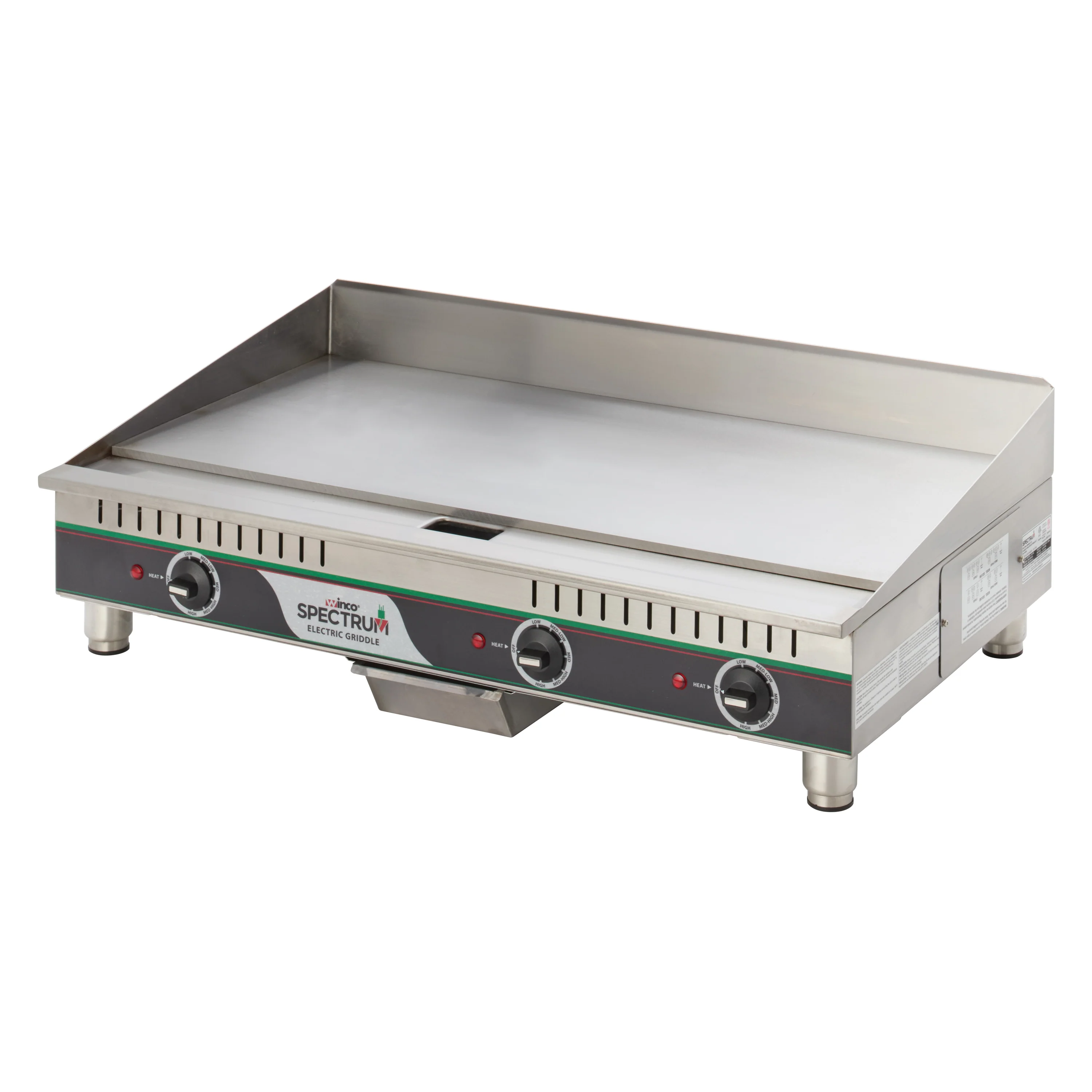 Winco EGD-36M 36 Inch Electric Griddle with 3 Heat Zones Stainless Steel - Image 5