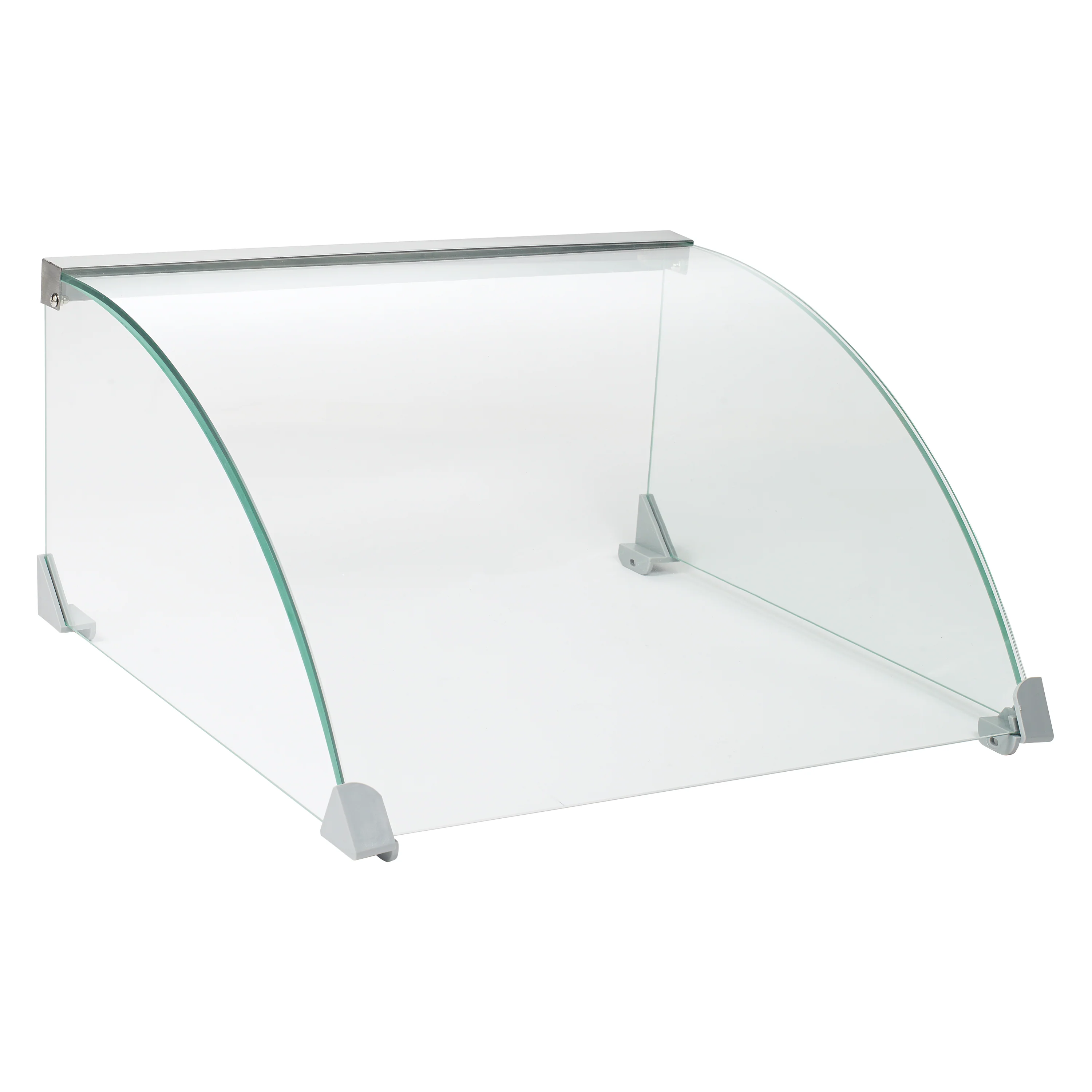Winco EHDG-11SG 19 Inch Glass Hot Dog Grill Sneeze Guard with Clear Design - Image 3