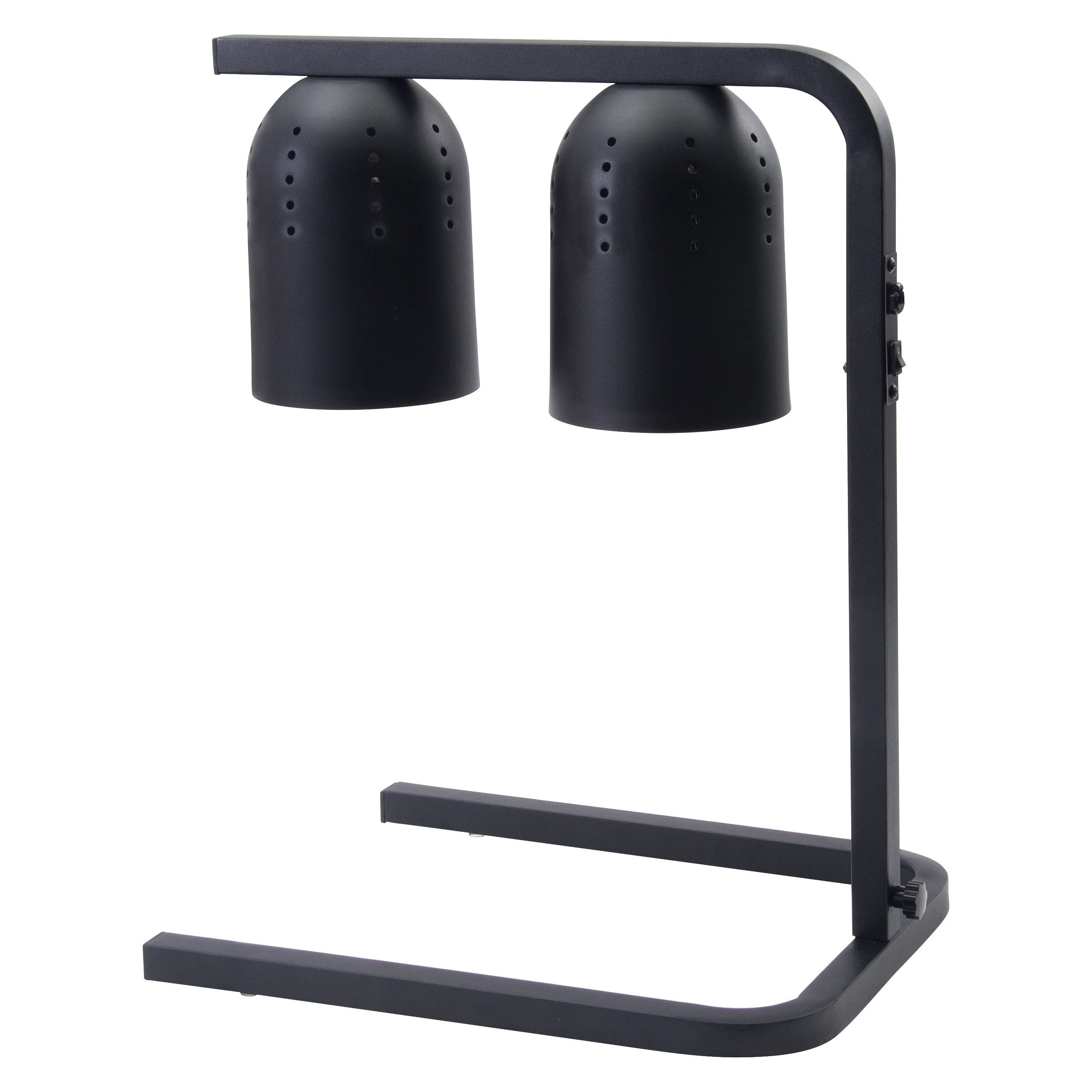 Winco EHL-3C 19 Inch Electric Heat Lamp Free Standing Stainless Steel Black - Image 3
