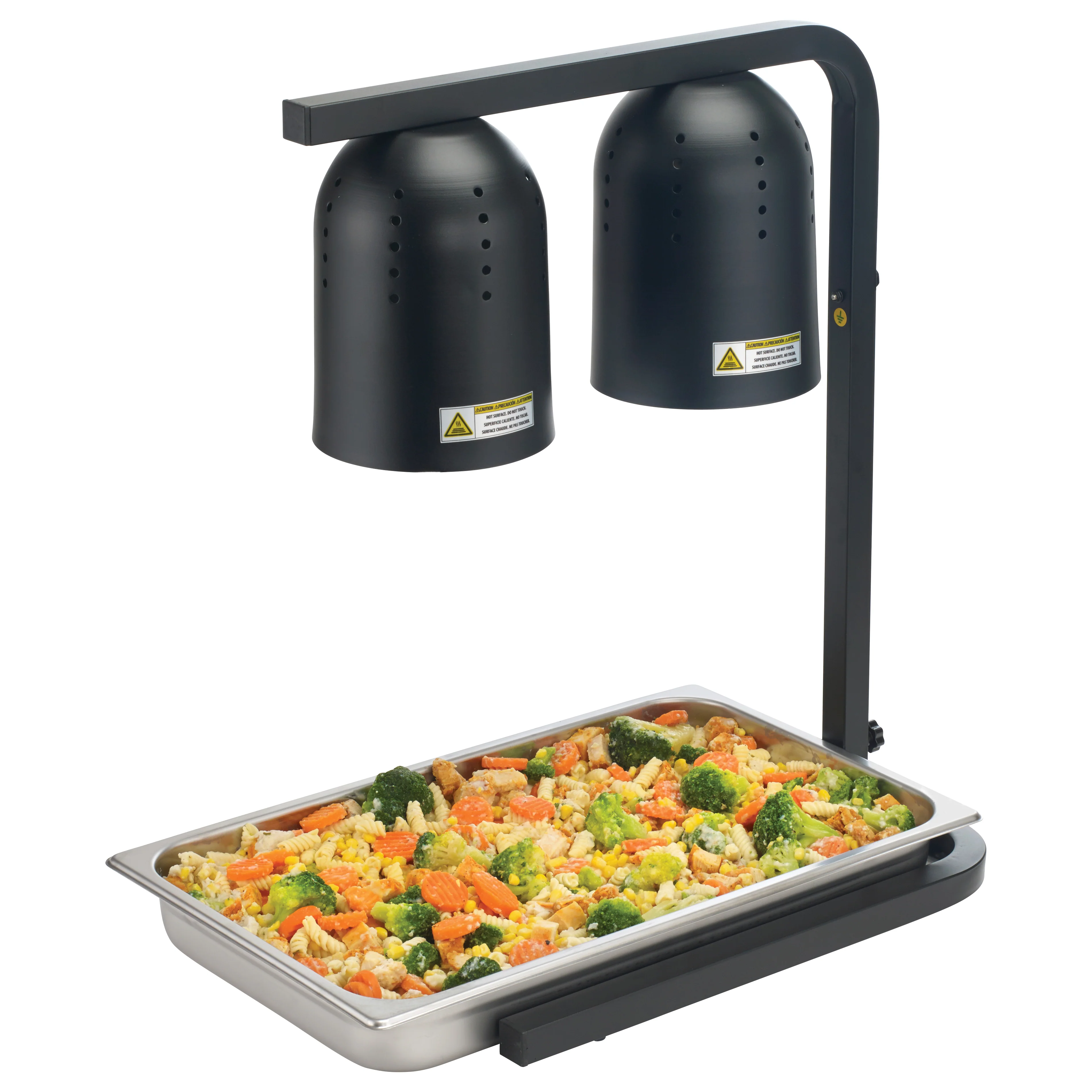 Winco EHL-3C 19 Inch Electric Heat Lamp Free Standing Stainless Steel Black - Image 5