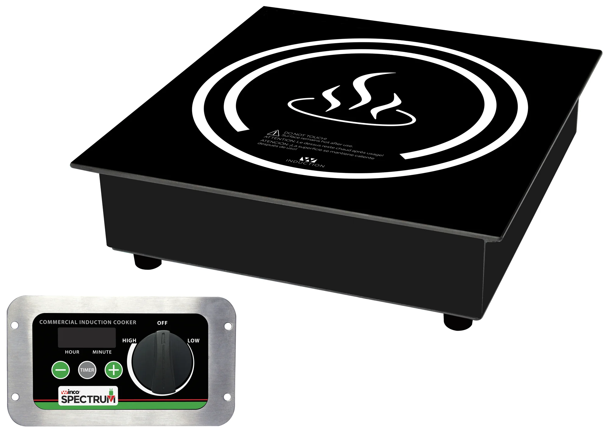 Winco EIDS-34 12 Inch Induction Cooker Electric Ceramic Glass Surface with Digital Controls - Image 3
