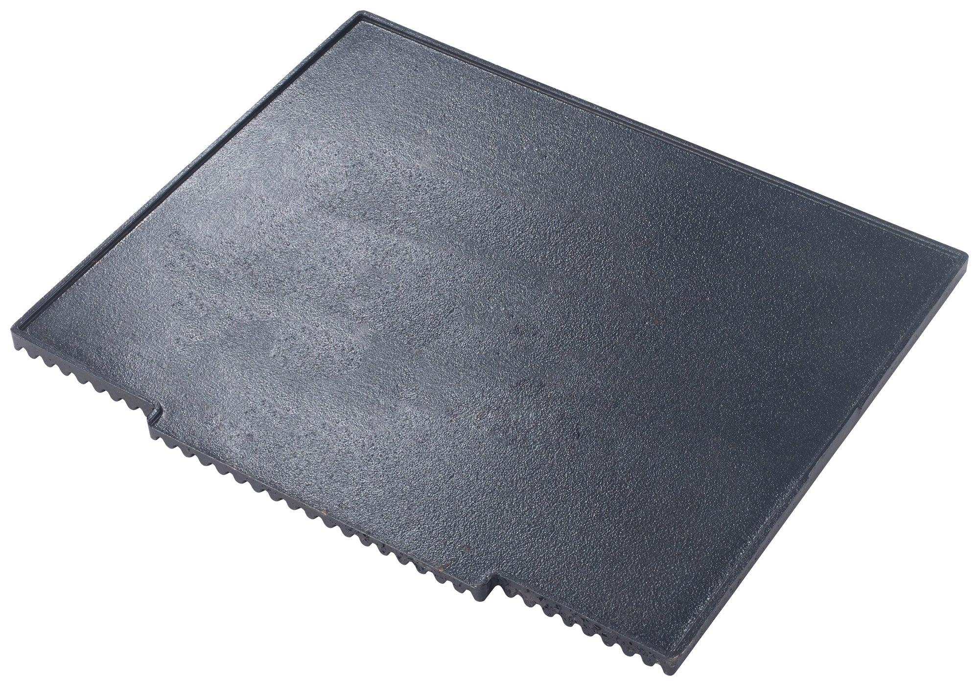 Winco EPSG-RF1C 14 Inch Set-On Griddle Cast Iron Convertible Ribbed to Flat - Image 2