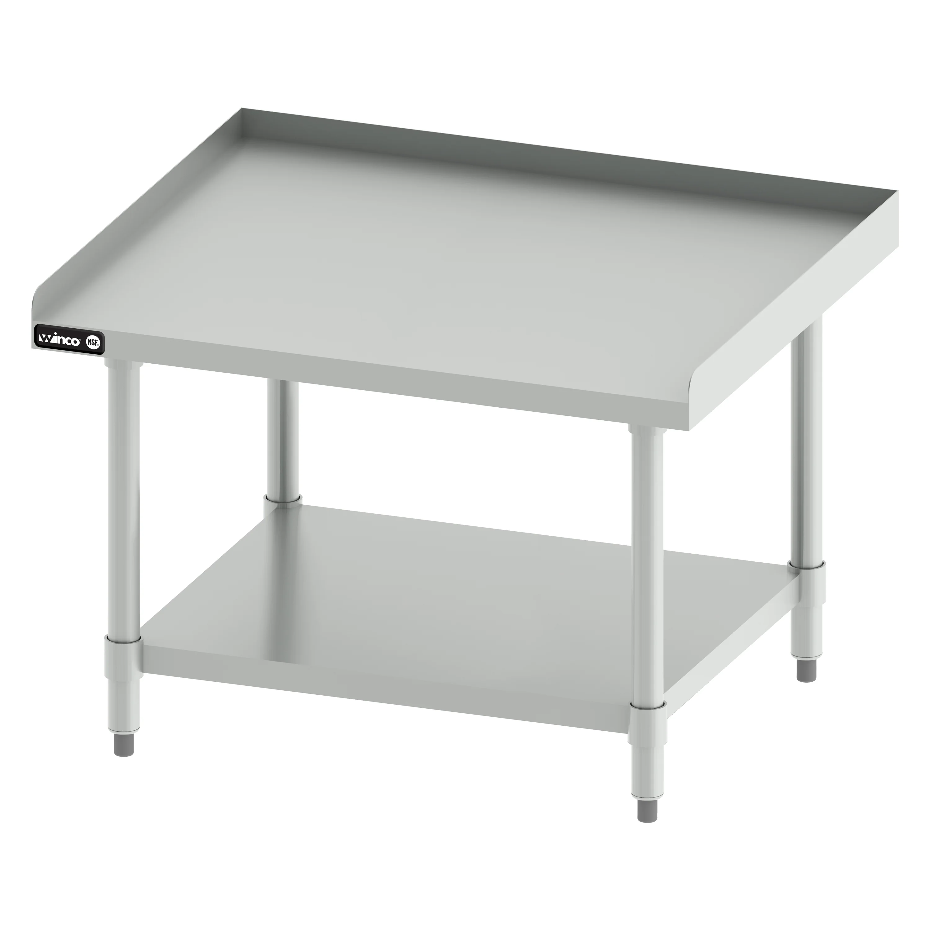 Winco ES-3630 36 Inch Stainless Steel Equipment Stand with Galvanized Legs - Image 2