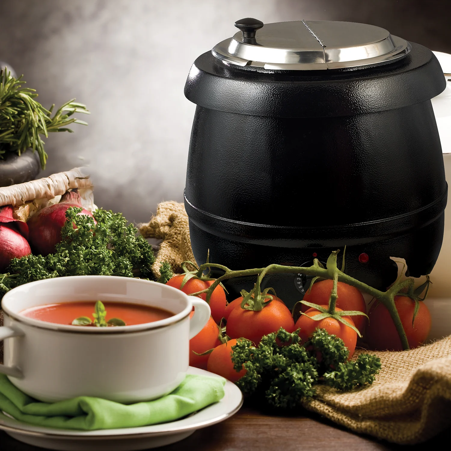 Winco ESW-66 Electric Soup Warmer 10 Quart with Adjustable Heat Control - Image 2
