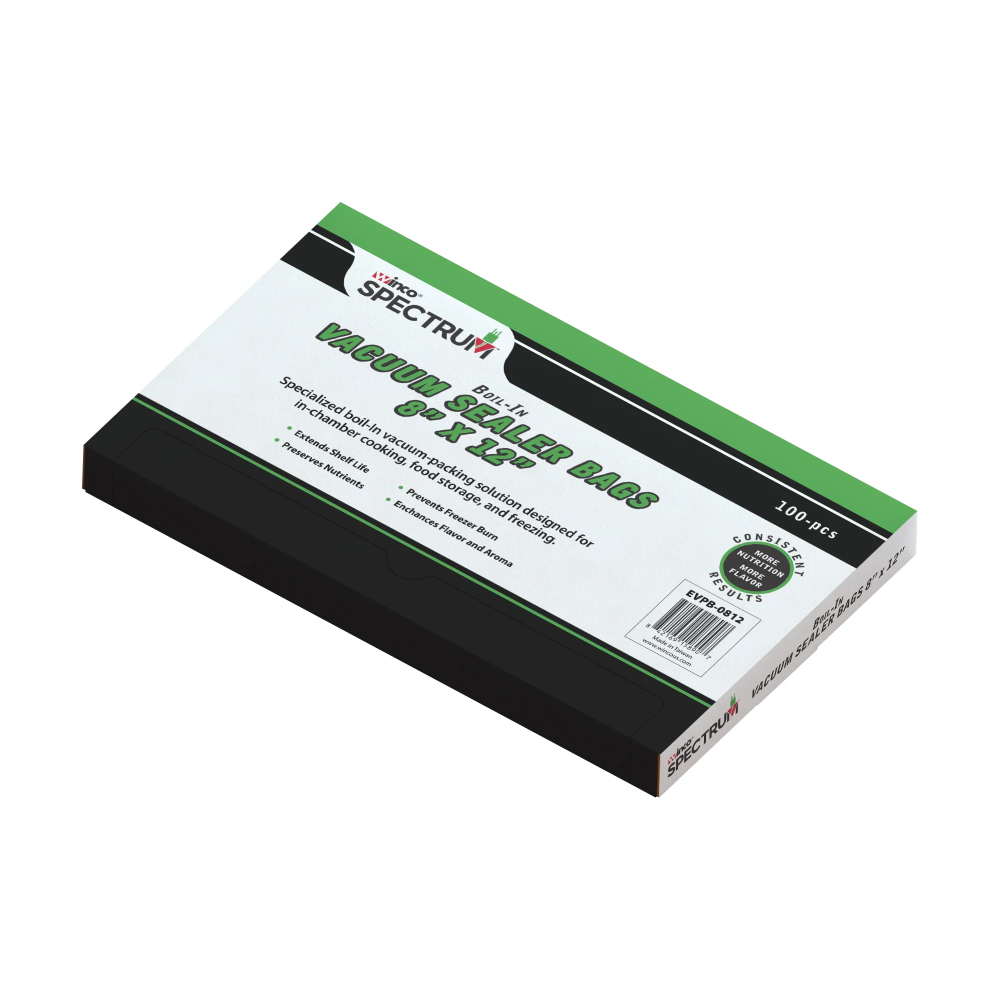 Winco EVPB-0812 8 Inch Boil-In Vacuum Sealer Bags Pack of 100 - Image 3