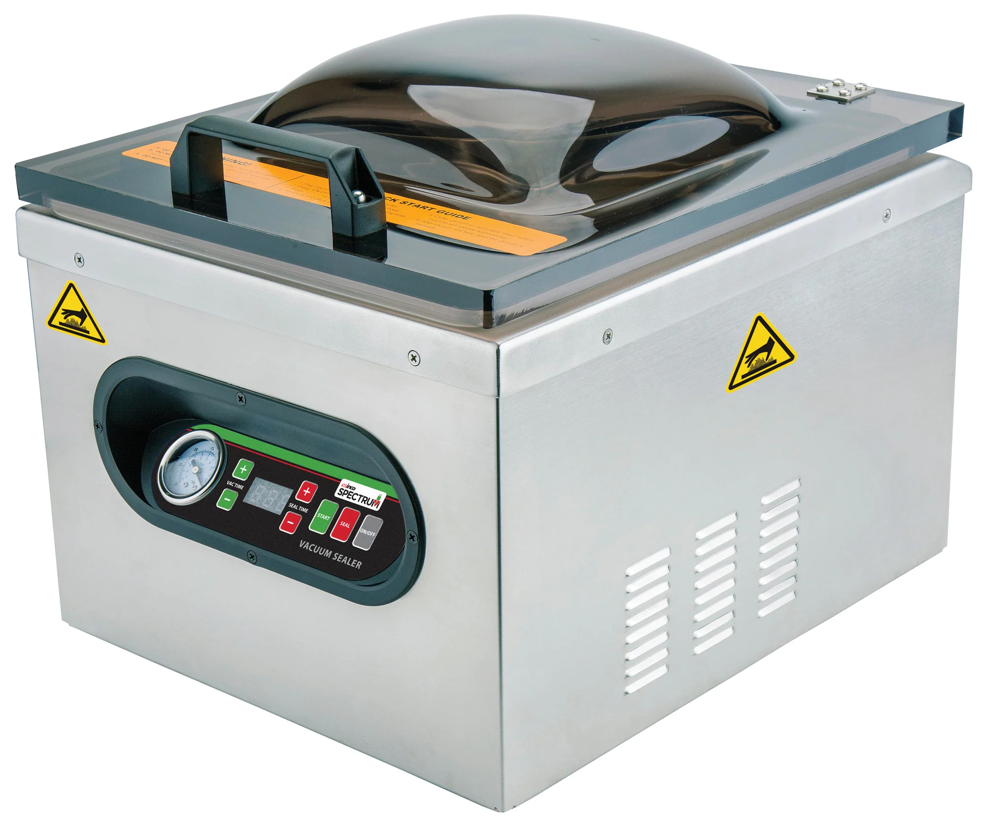 Winco EVPM-12 14 Inch Vacuum Packaging Machine Stainless Steel with Transparent Lid - Image 3