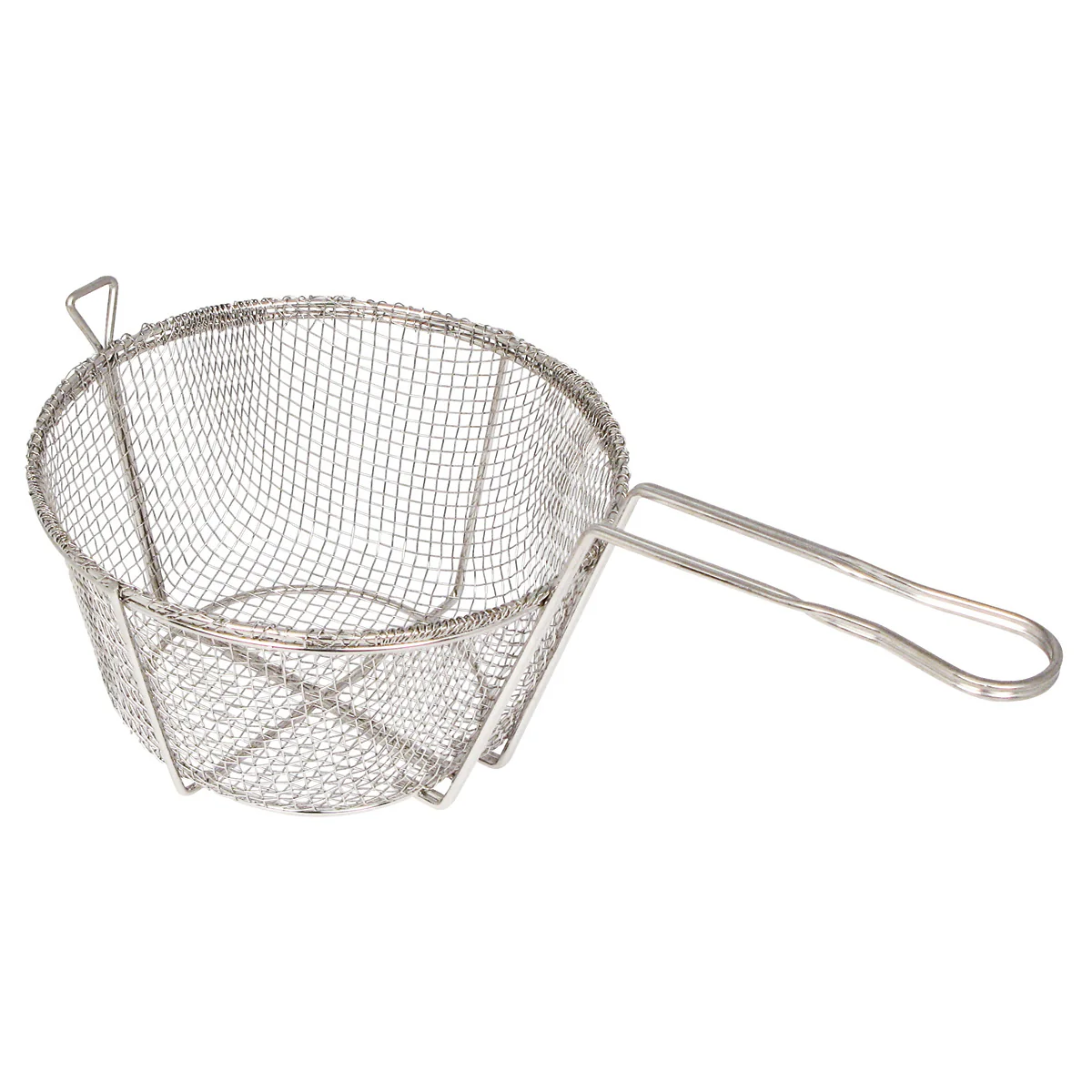 Winco FBR-9 9-1/2 Inch Diameter Round Fry Basket Nickel-Plated Wire with 8 Inch Handle