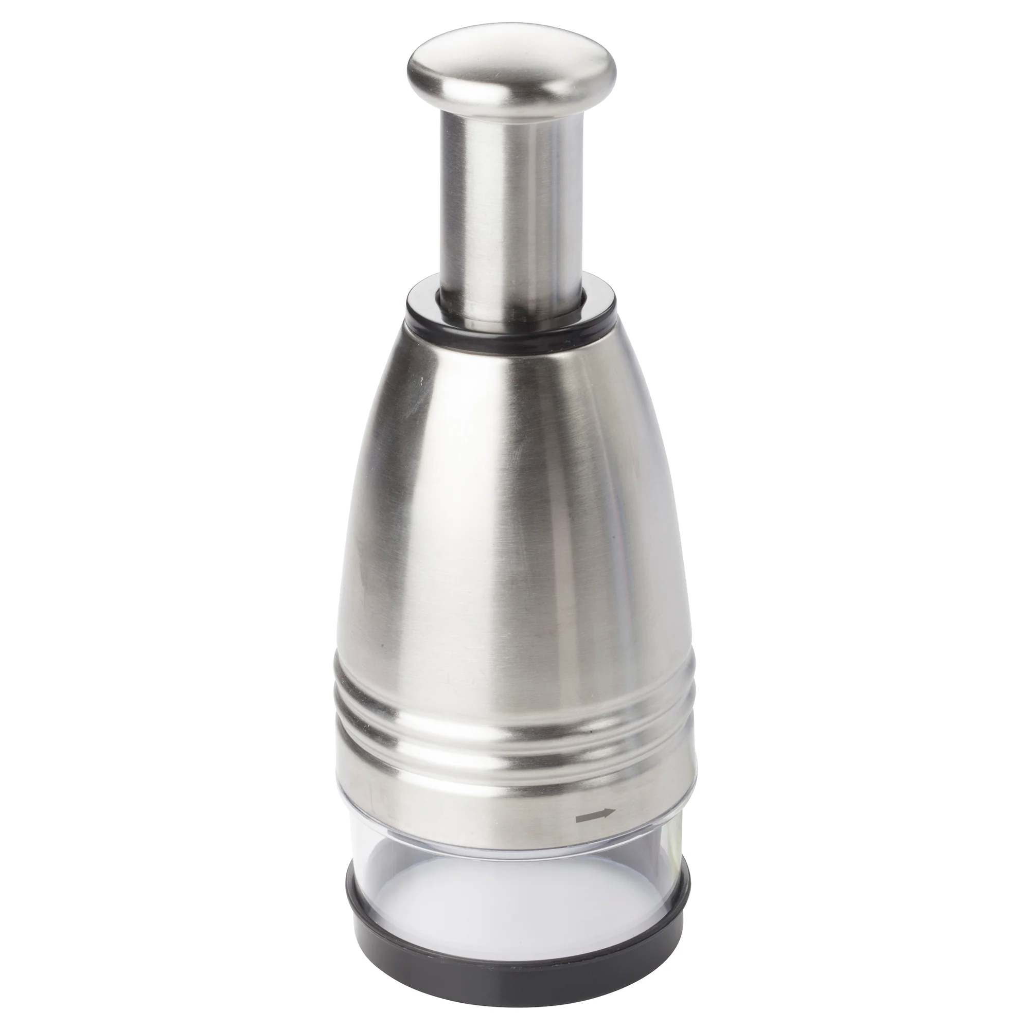 Winco FCS-3 3 Inch Round Manual Food Chopper with Rotating Zigzag Blade Stainless Steel - Image 2