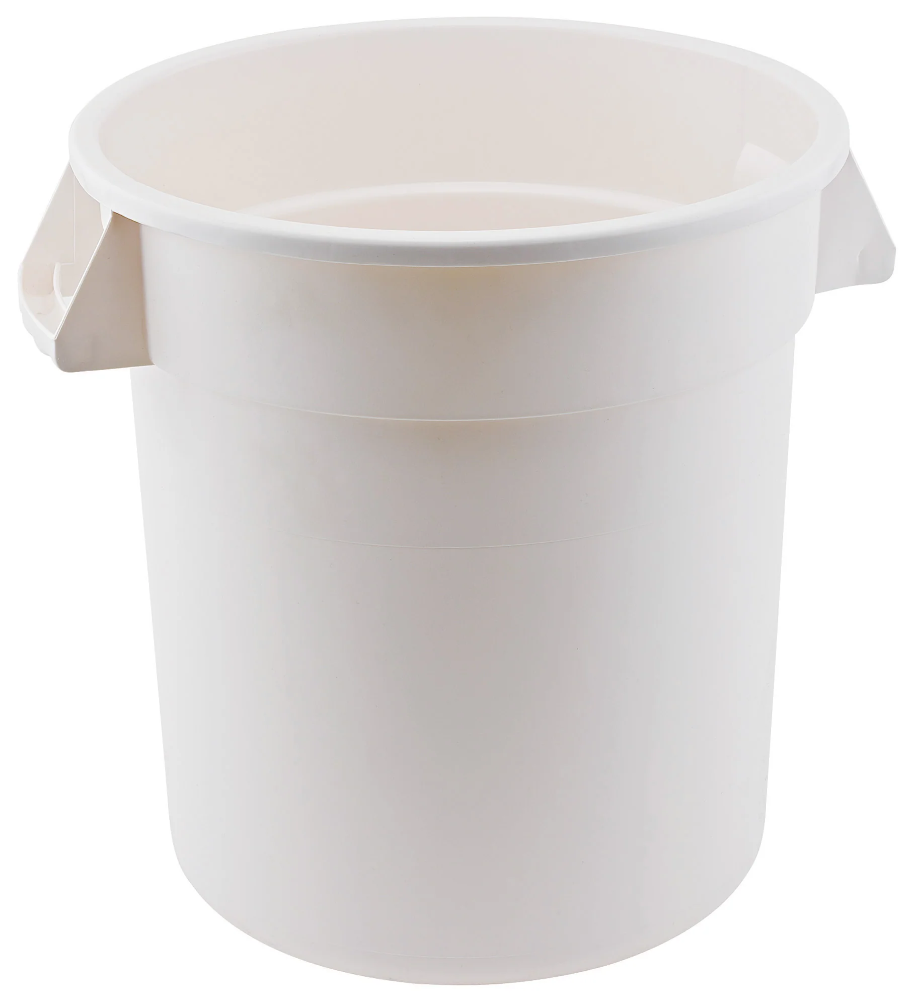 Food Storage Container 10 Gallon - Winco FCW-10 Round White Polyethylene NSF