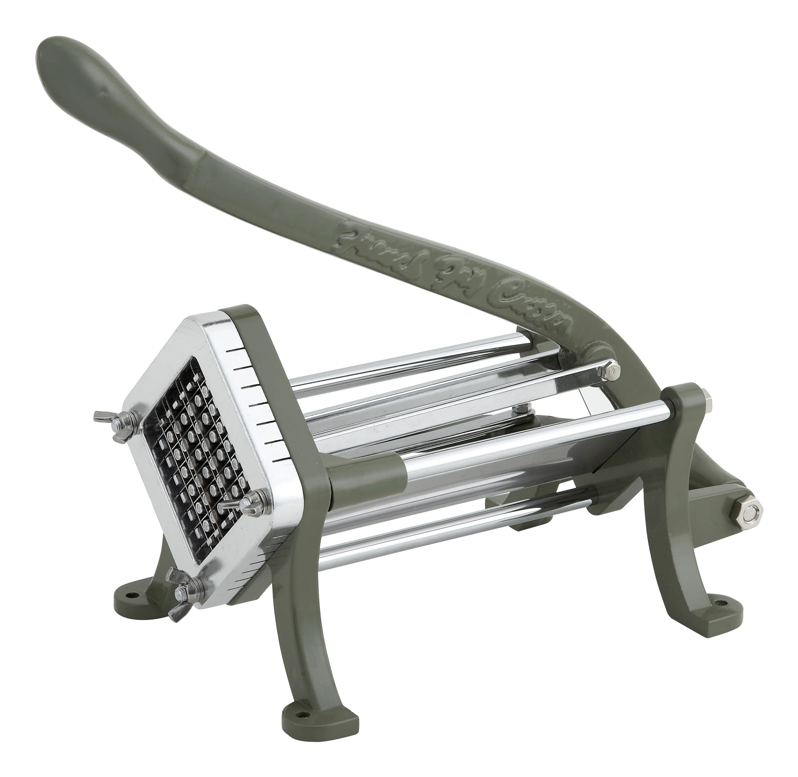 Winco FFC-500 1/2 Inch Square Cut French Fry Cutter Ergonomic Handle Cast Iron - Image 2