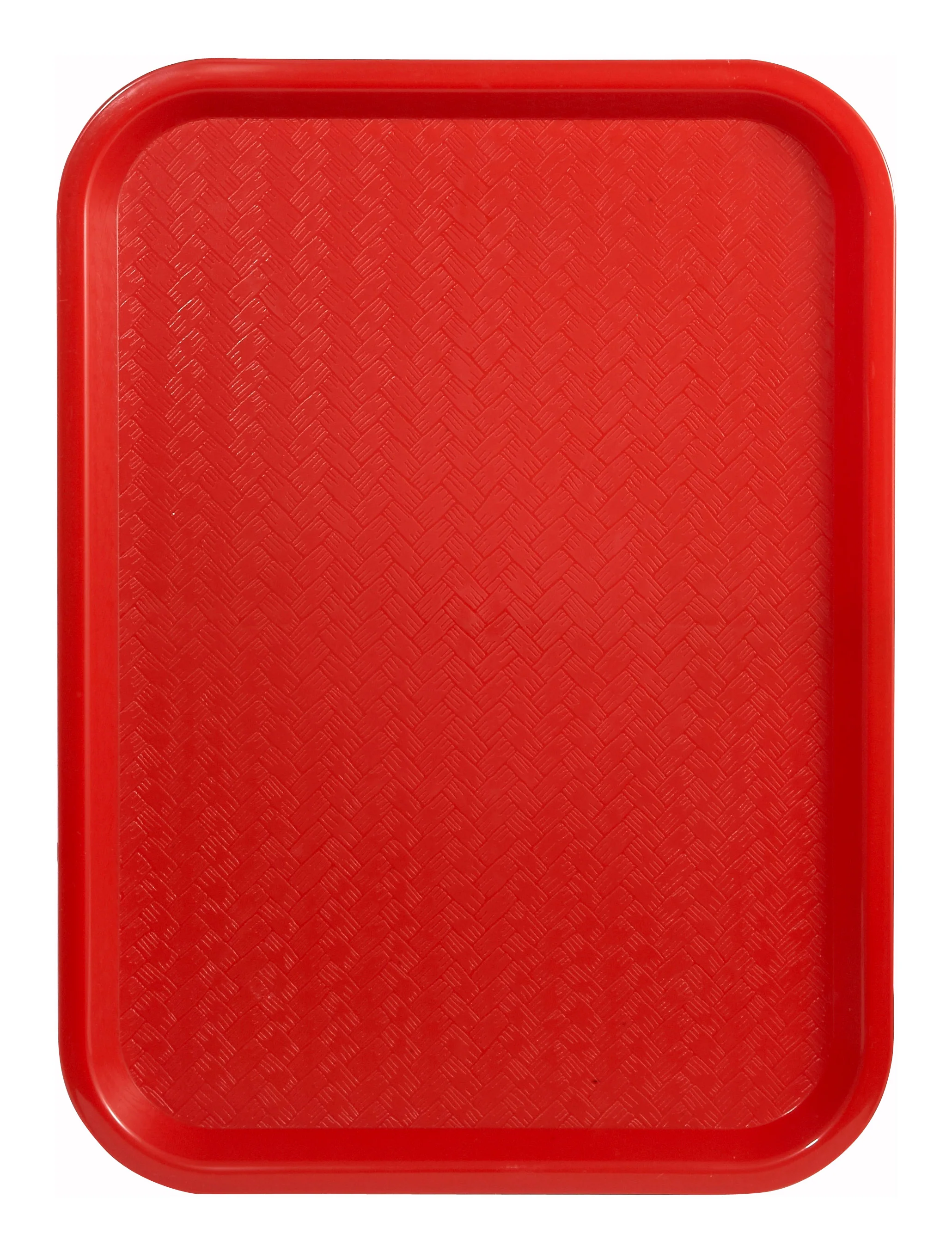 Fast Food Cafeteria Tray - Winco FFT-1014R 10" x 14" Red Polypropylene, BPA-Free - Image 2