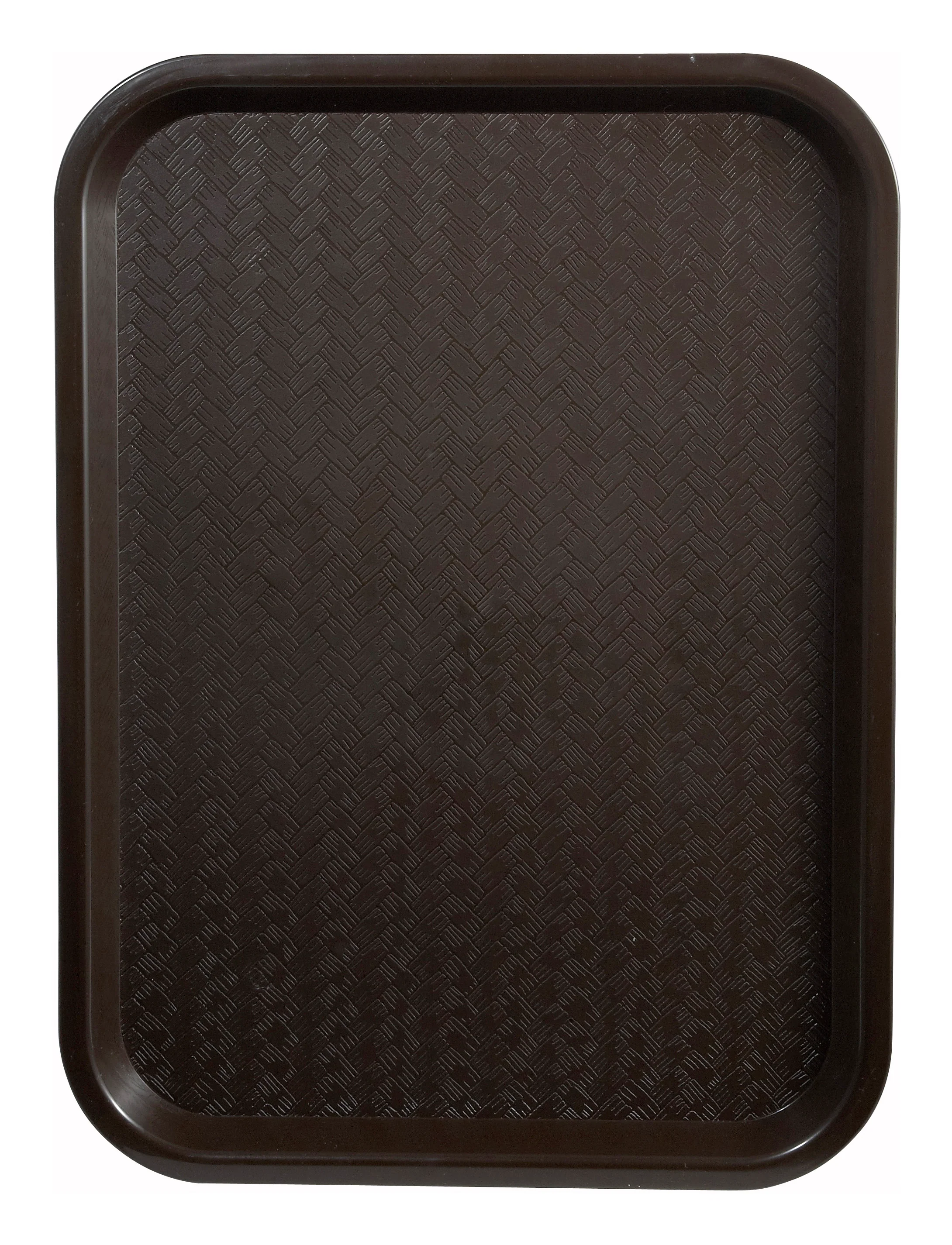 Winco FFT-1418B 14 Inch Fast Food Tray Brown BPA Free Polypropylene - Image 2