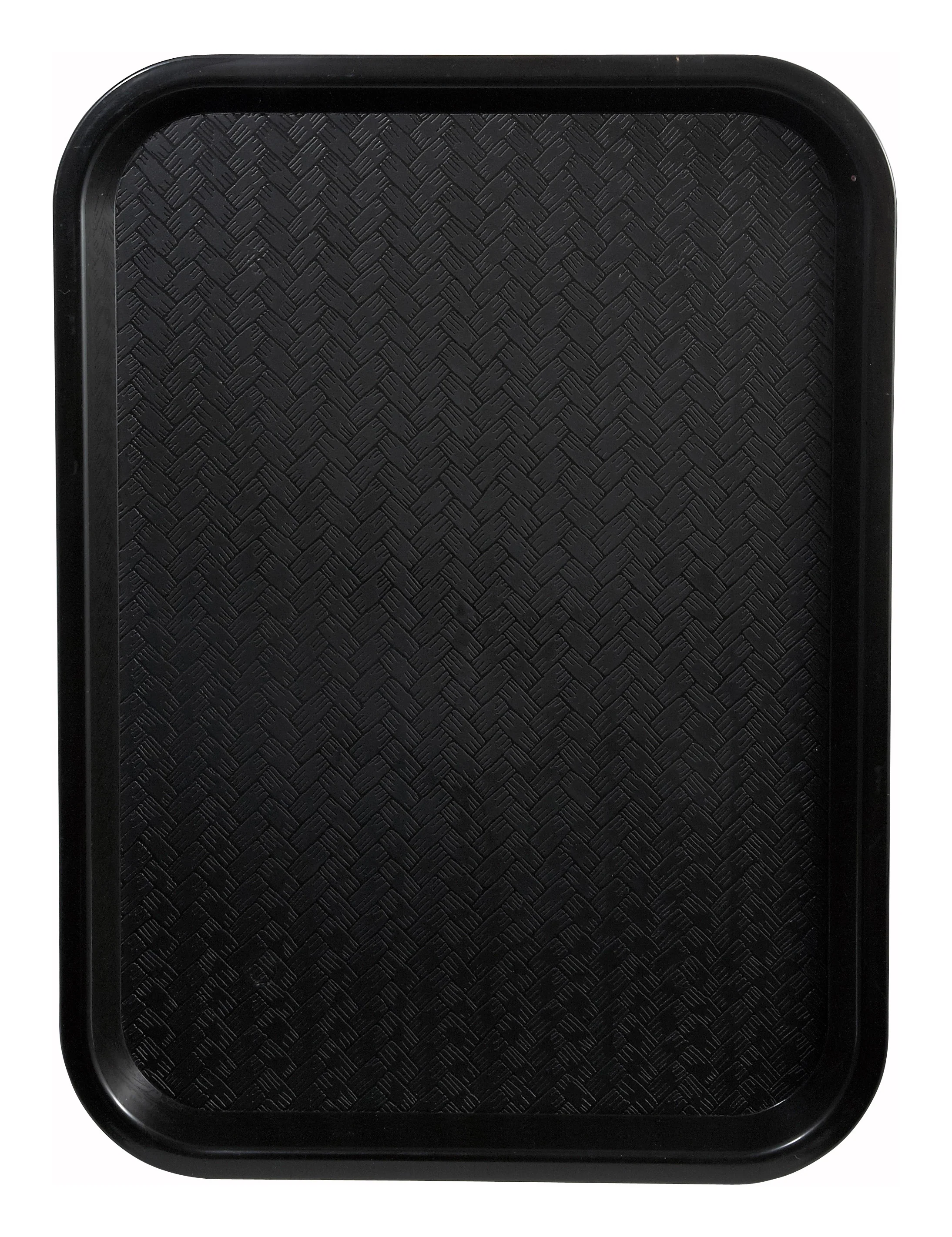 Winco FFT-1418K 18 Inch Fast Food Tray BPA Free NSF Polypropylene Black