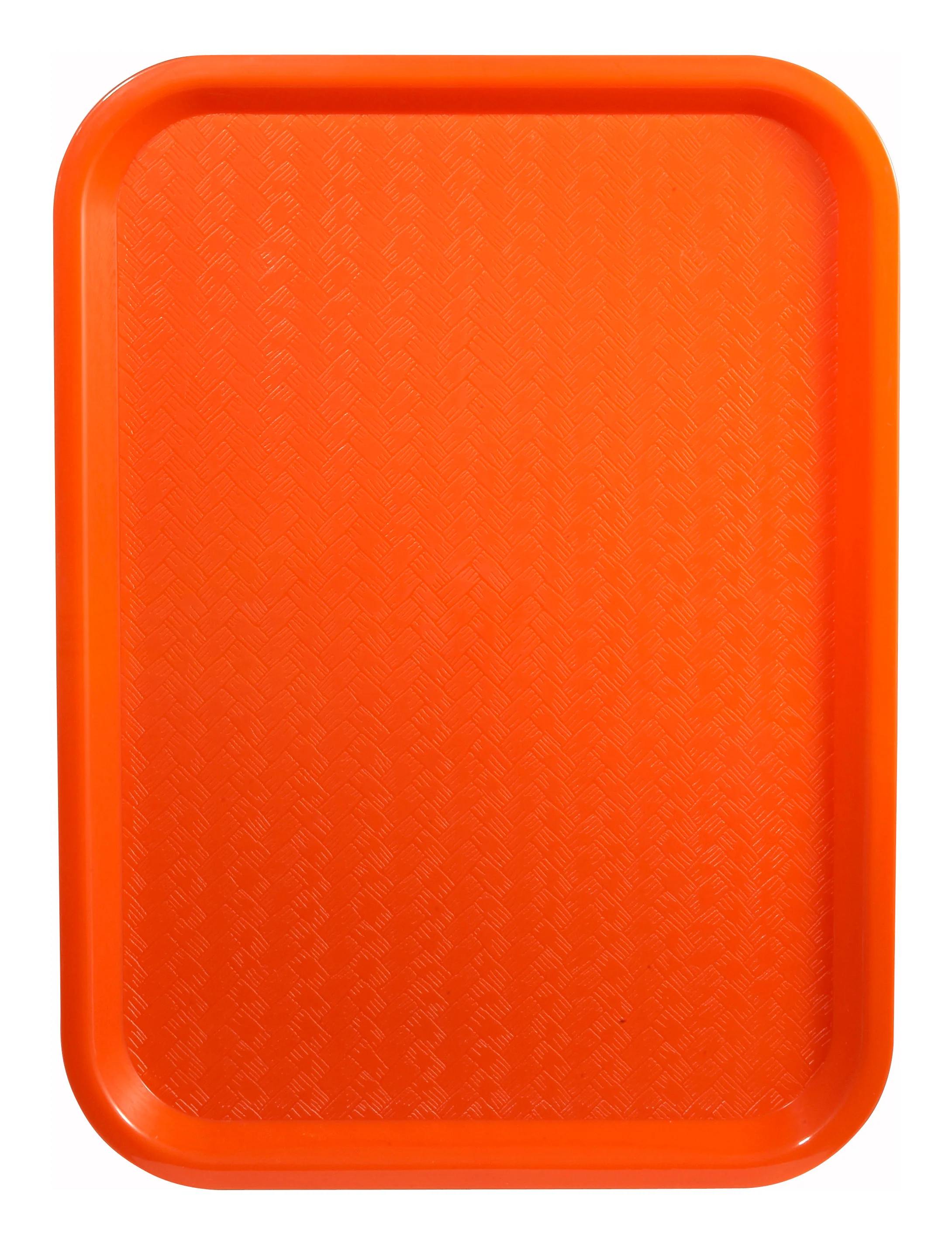 Winco FFT-1418O 14 Inch Polypropylene Fast Food Tray BPA Free Orange - Image 2