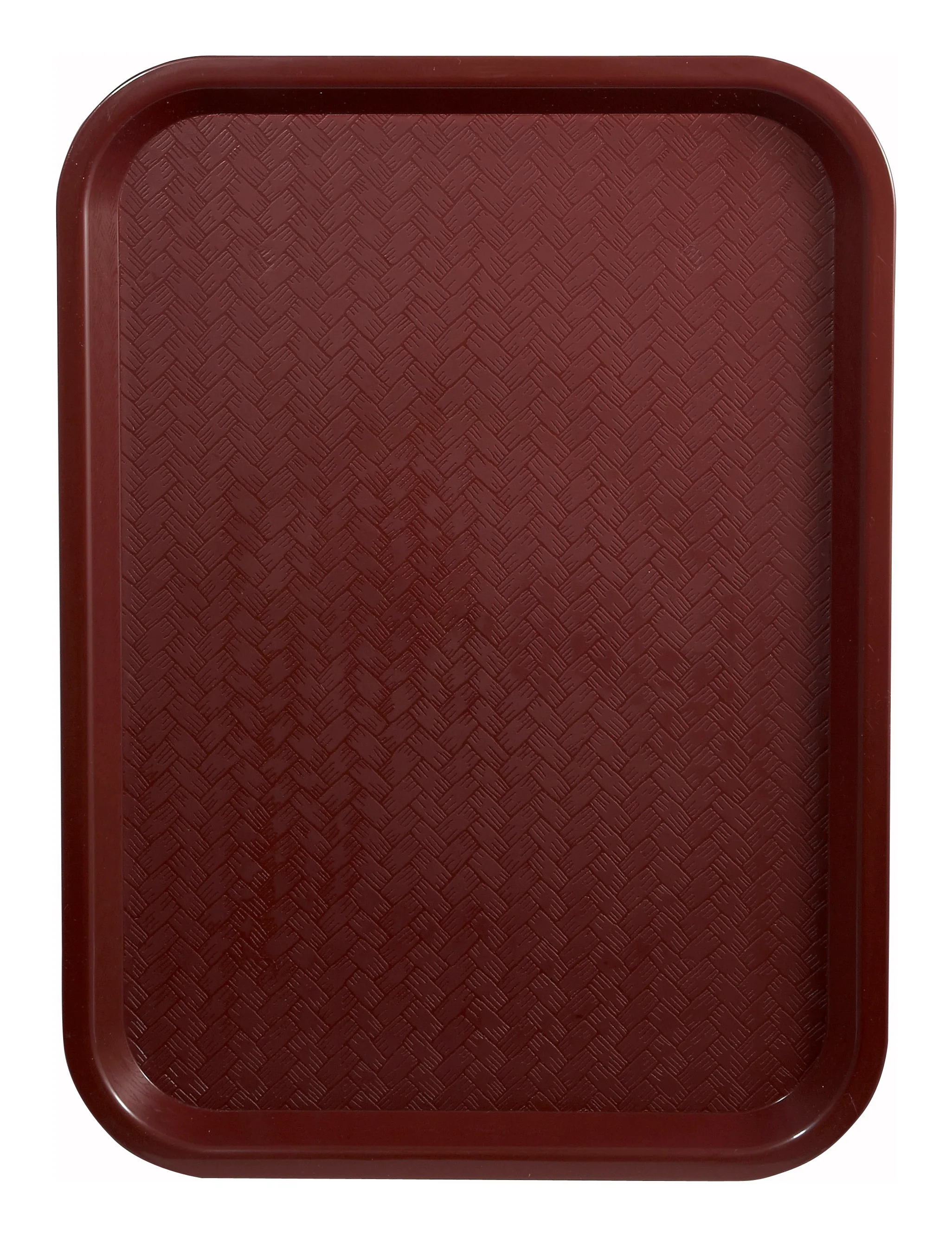 Winco FFT-1418U 14 Inch Fast Food Tray BPA Free Polypropylene Burgundy - Image 2