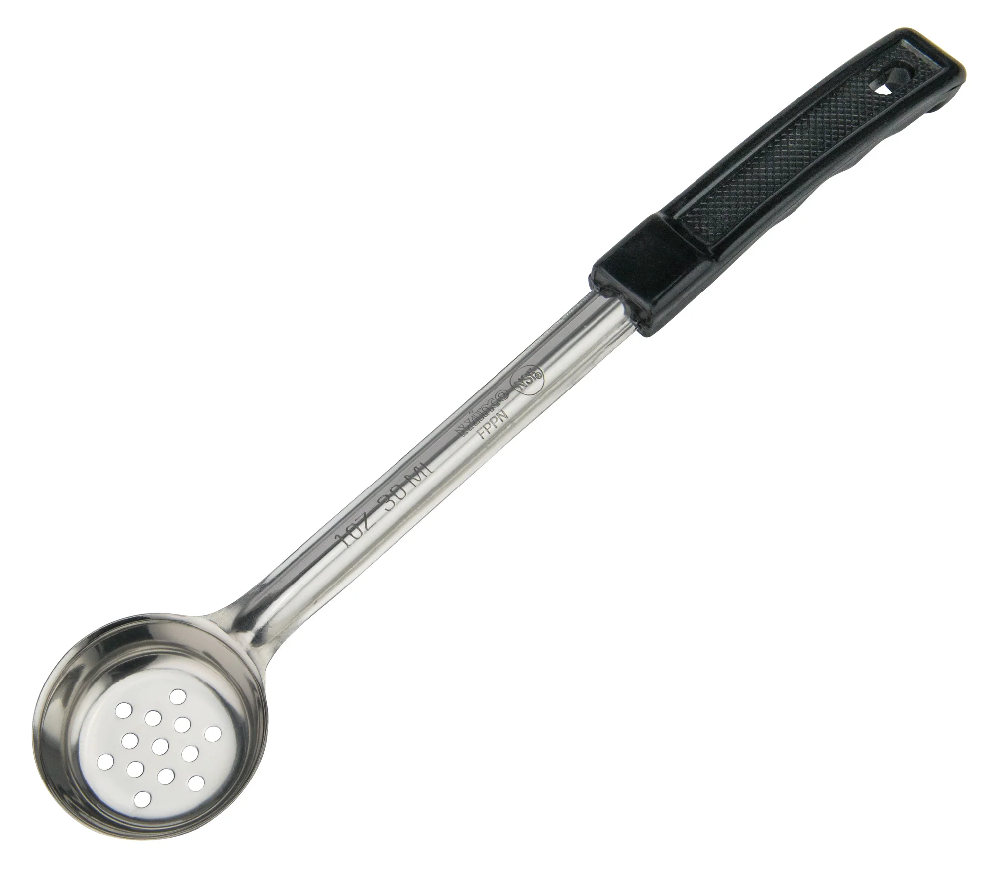 Winco FPPN-1 1 Oz Perforated Food Portioner Stainless Steel Black Handle - Image 3
