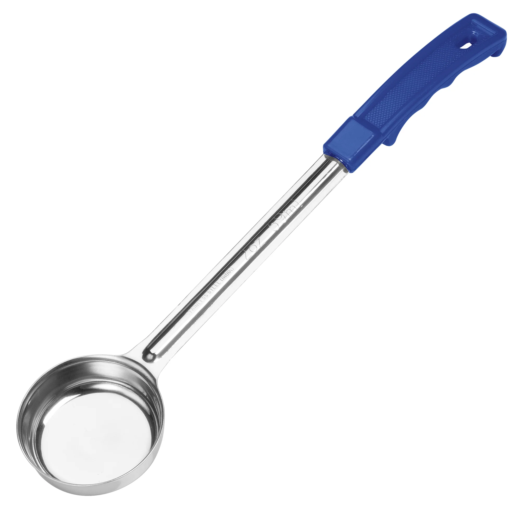 Winco FPSN-2 2 Oz Food Portioner Solid Stainless Steel Blue Handle - Image 2