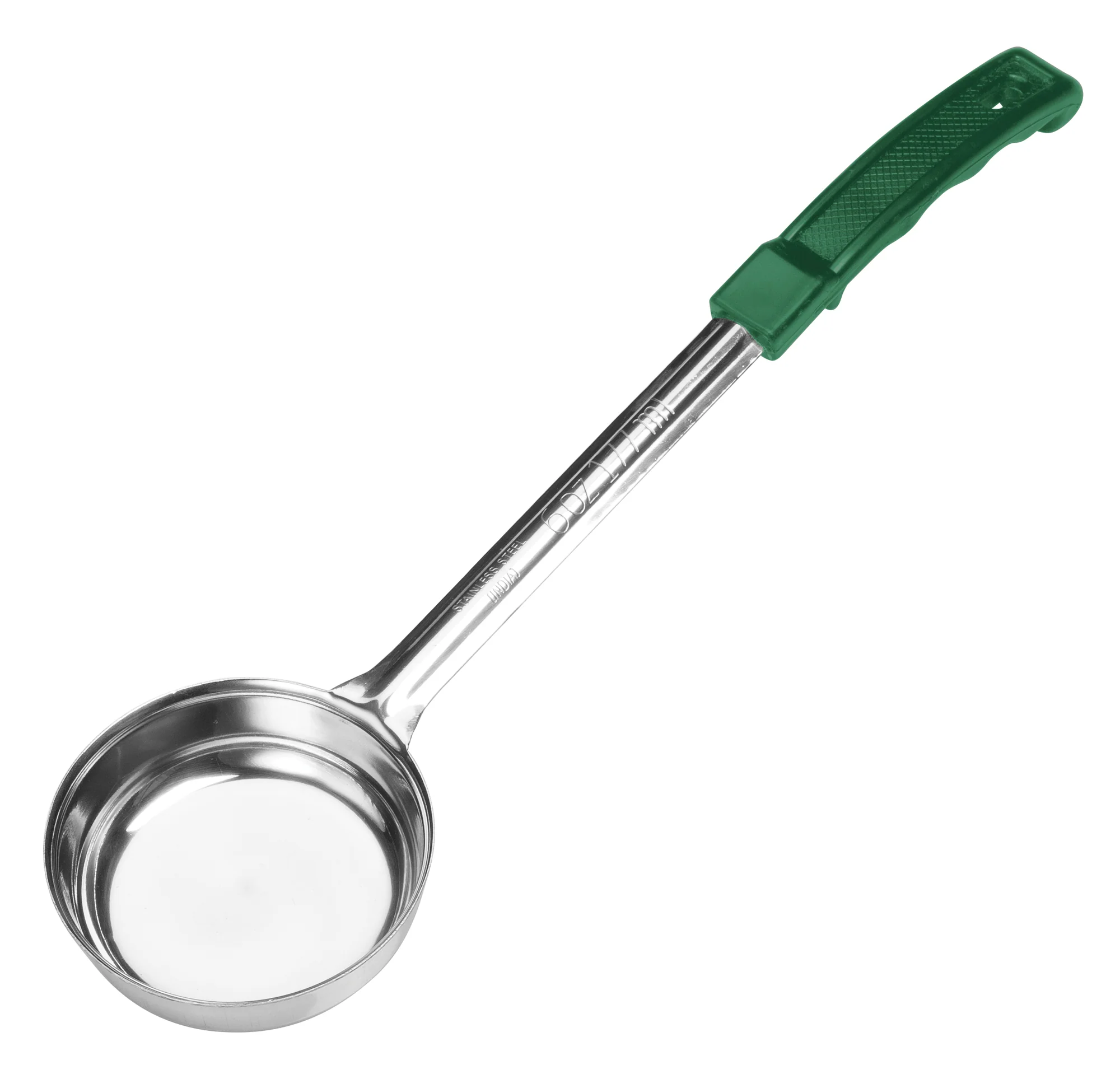 Winco FPSN-6 6 Oz Food Portioner Solid Stainless Steel Green Handle - Image 2