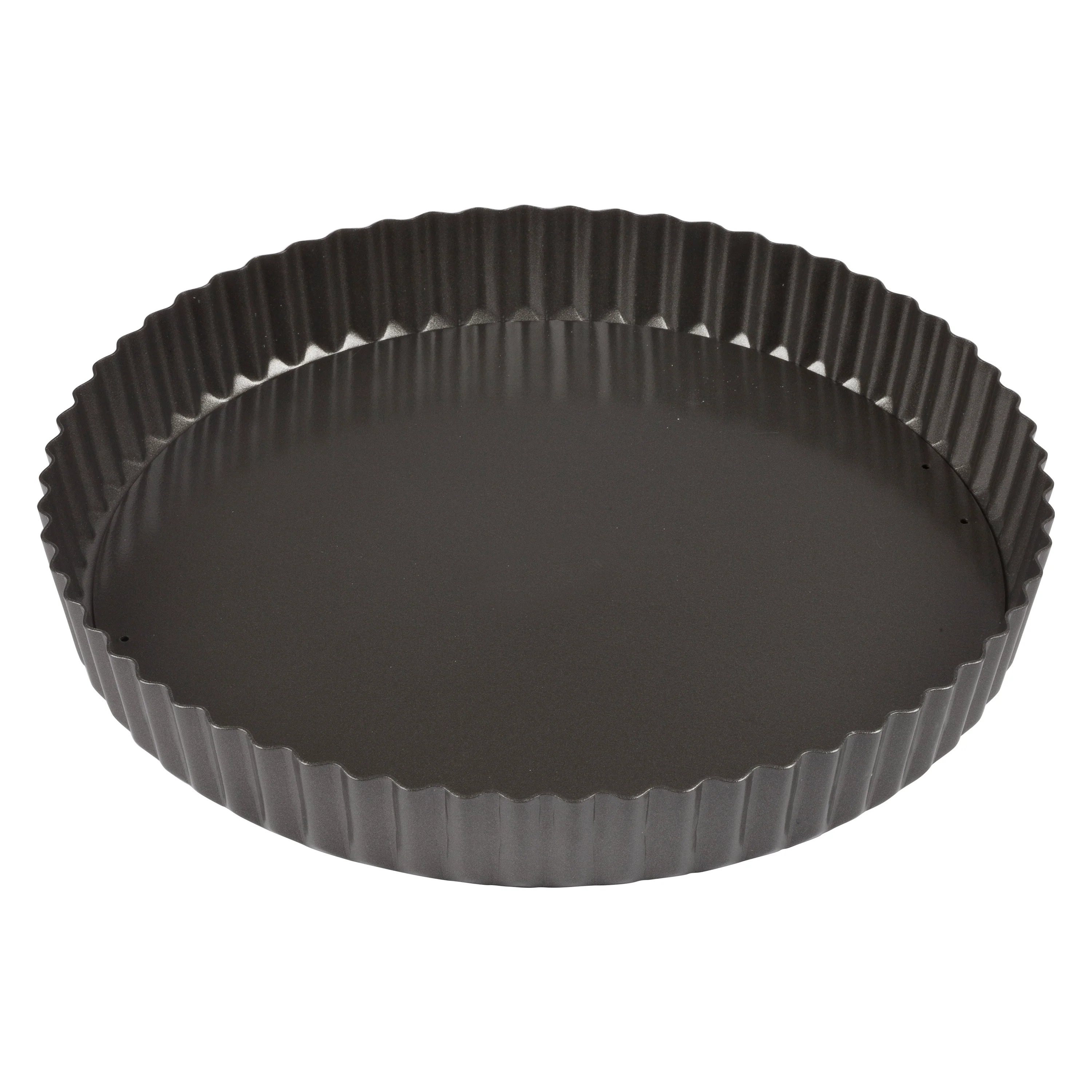 Winco FQP-10 10 Inch Diameter Quiche Pan Round Fluted Removable Bottom Coated Steel - Image 2