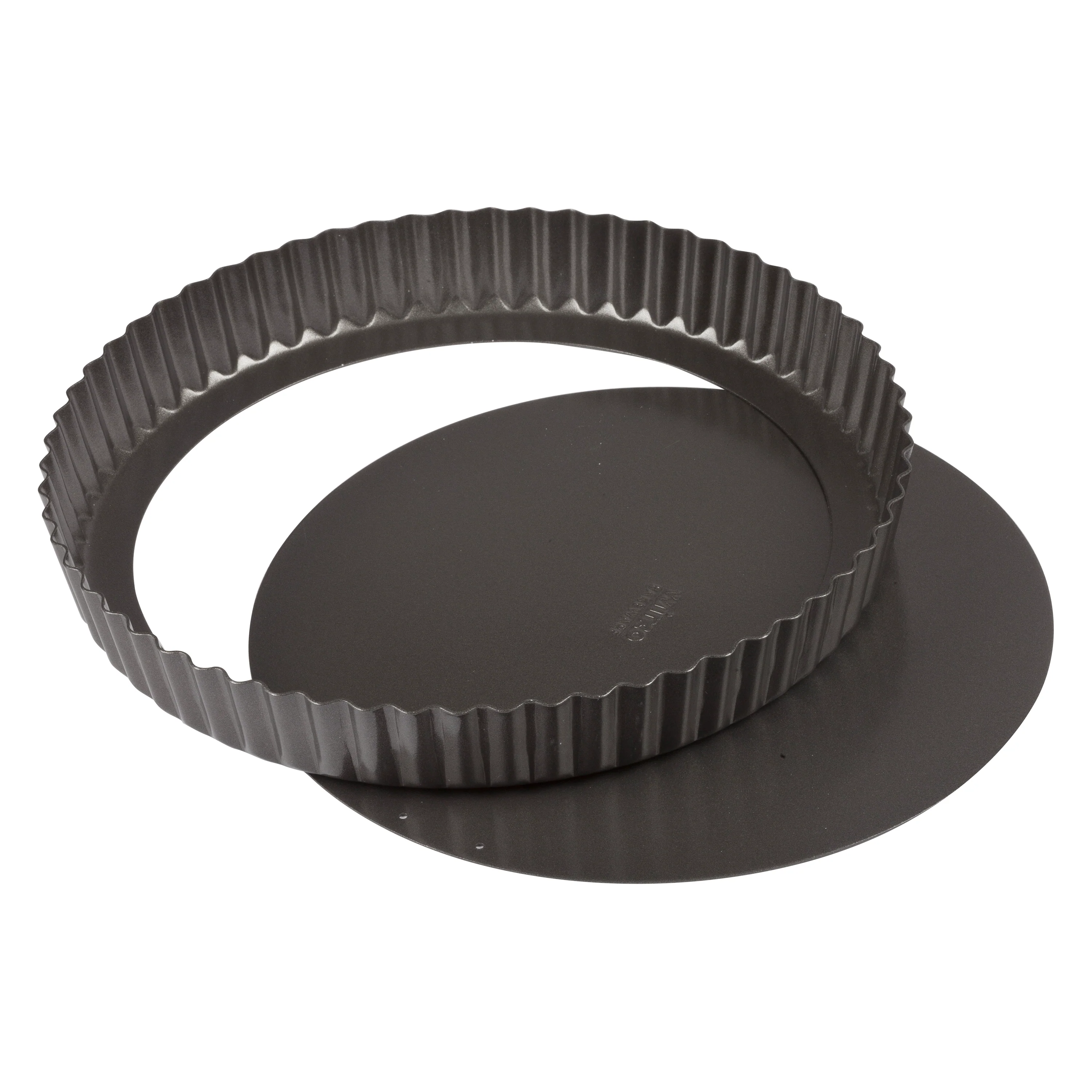 Winco FQP-10 10 Inch Diameter Quiche Pan Round Fluted Removable Bottom Coated Steel - Image 3