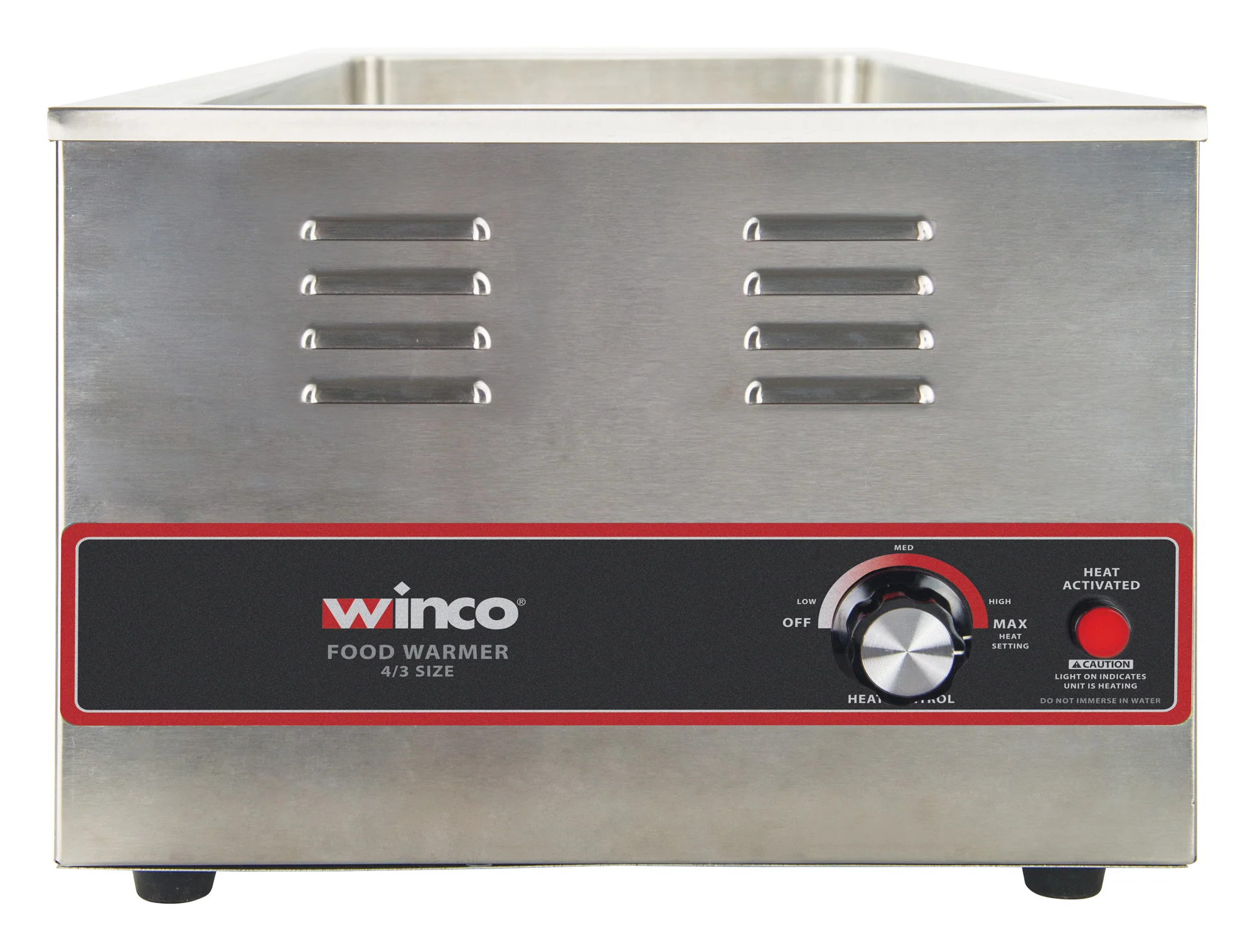Winco FW-L600 14-5/8 Inch Electric Food Warmer Countertop Stainless Steel - Image 3