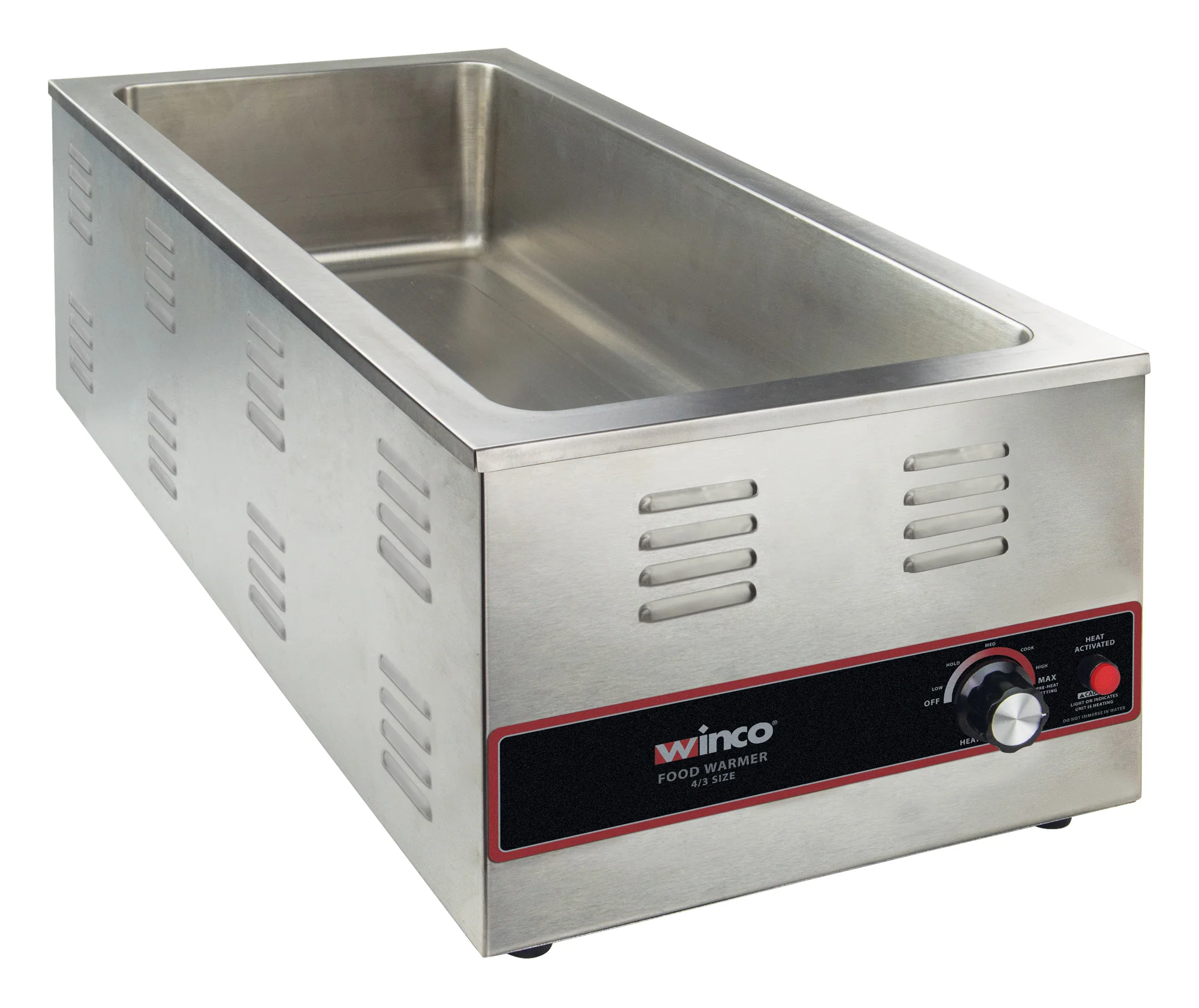 Winco FW-L600 14-5/8 Inch Electric Food Warmer Countertop Stainless Steel - Image 6