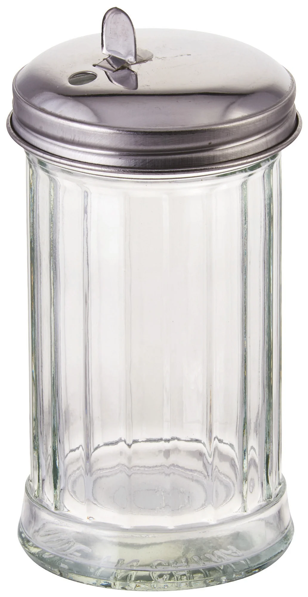 Winco G-102C Sugar Pourer Flat Top Stainless Steel with Lid for G-102 - Image 2
