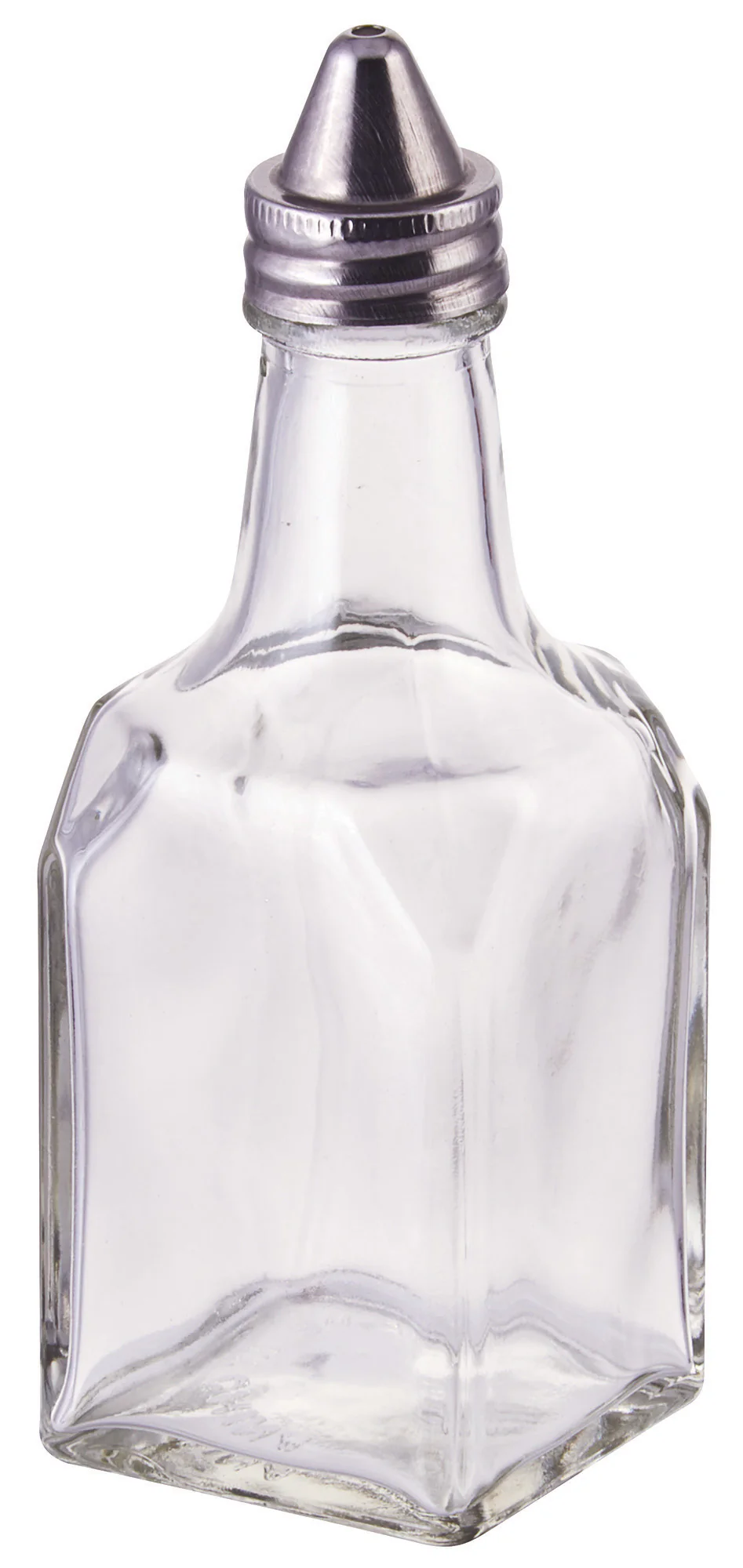 Winco G-104 6 Oz Oil and Vinegar Cruet Glass Condiment Dispenser