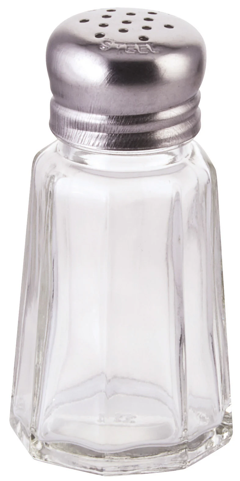Winco G-105 1 Oz Glass Shaker with Stainless Steel Mushroom Top - Image 2