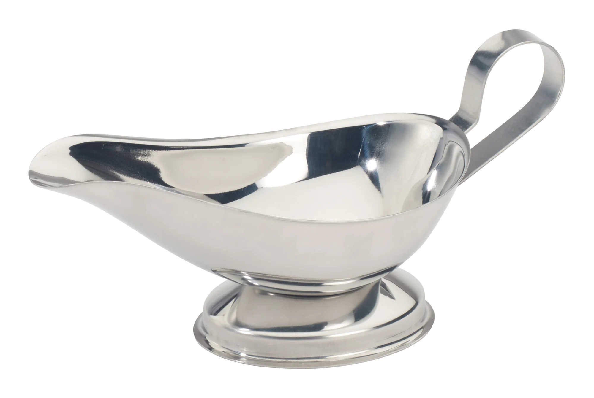 Winco GBS-5 5 Oz Gravy Boat with Handle Stainless Steel - Image 2
