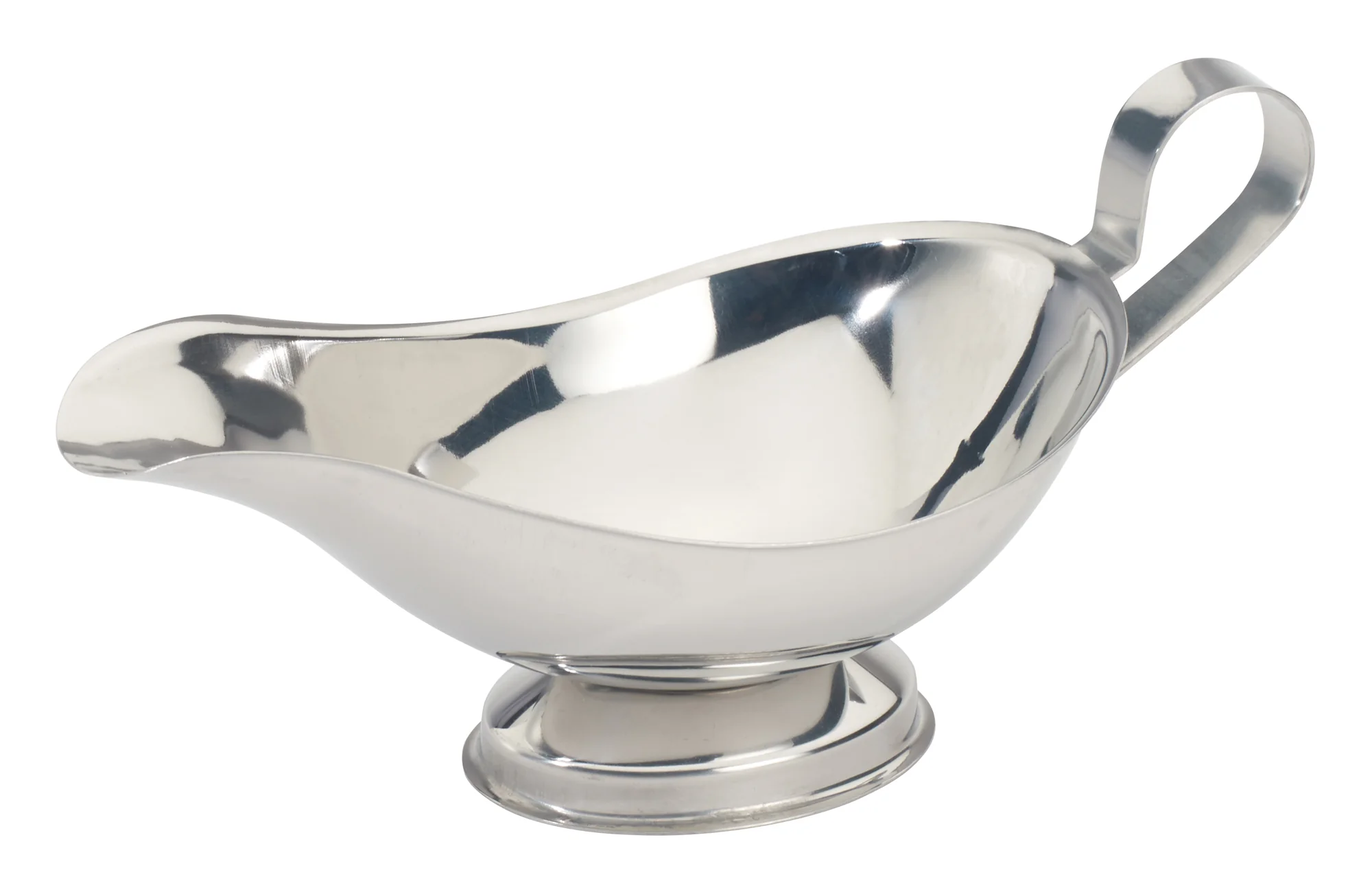 Winco GBS-8 8 Oz Gravy Boat with Handle Stainless Steel - Image 2