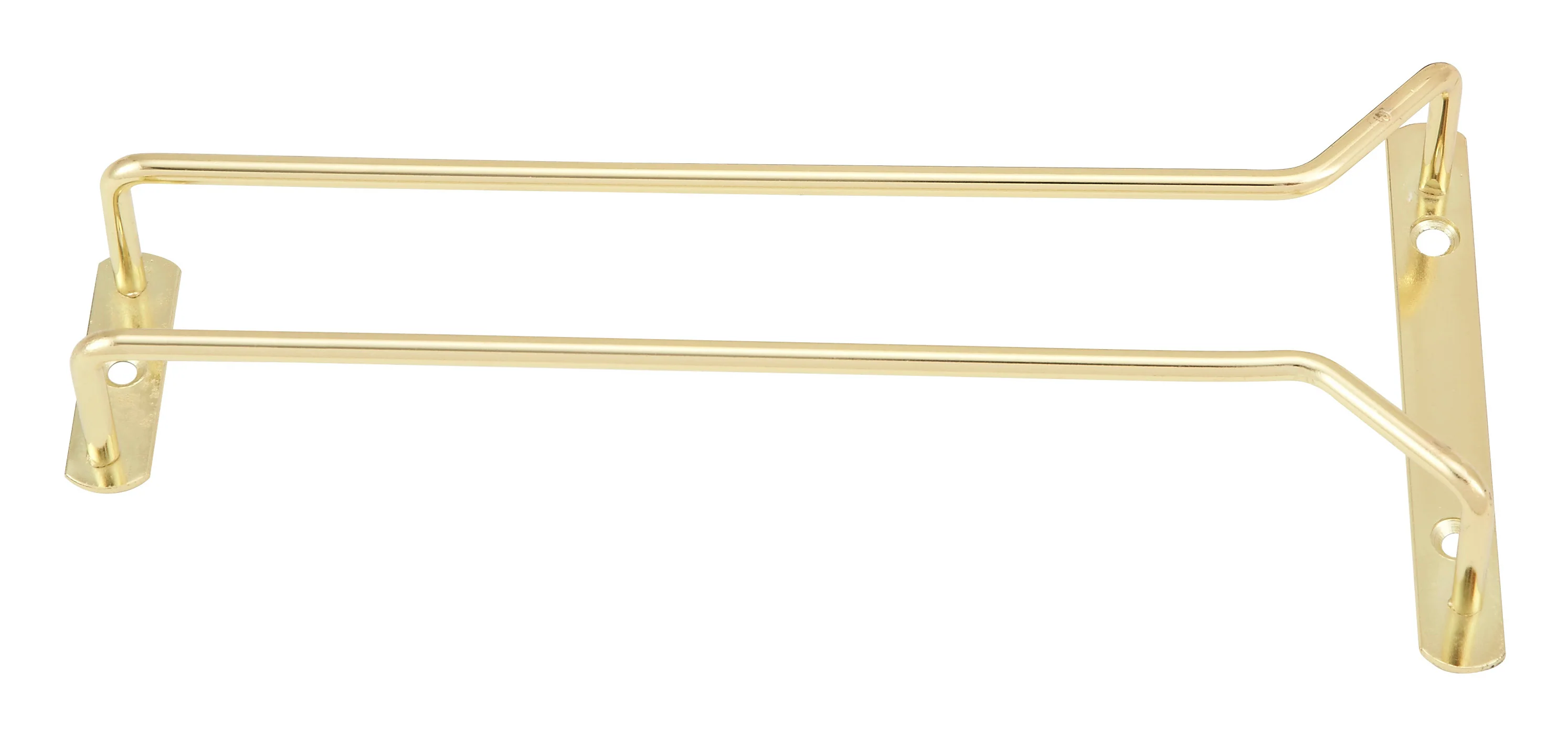 Winco GH-10 10 Inch Wire Glass Hanger Ceiling Mounted Brass Plated - Image 2
