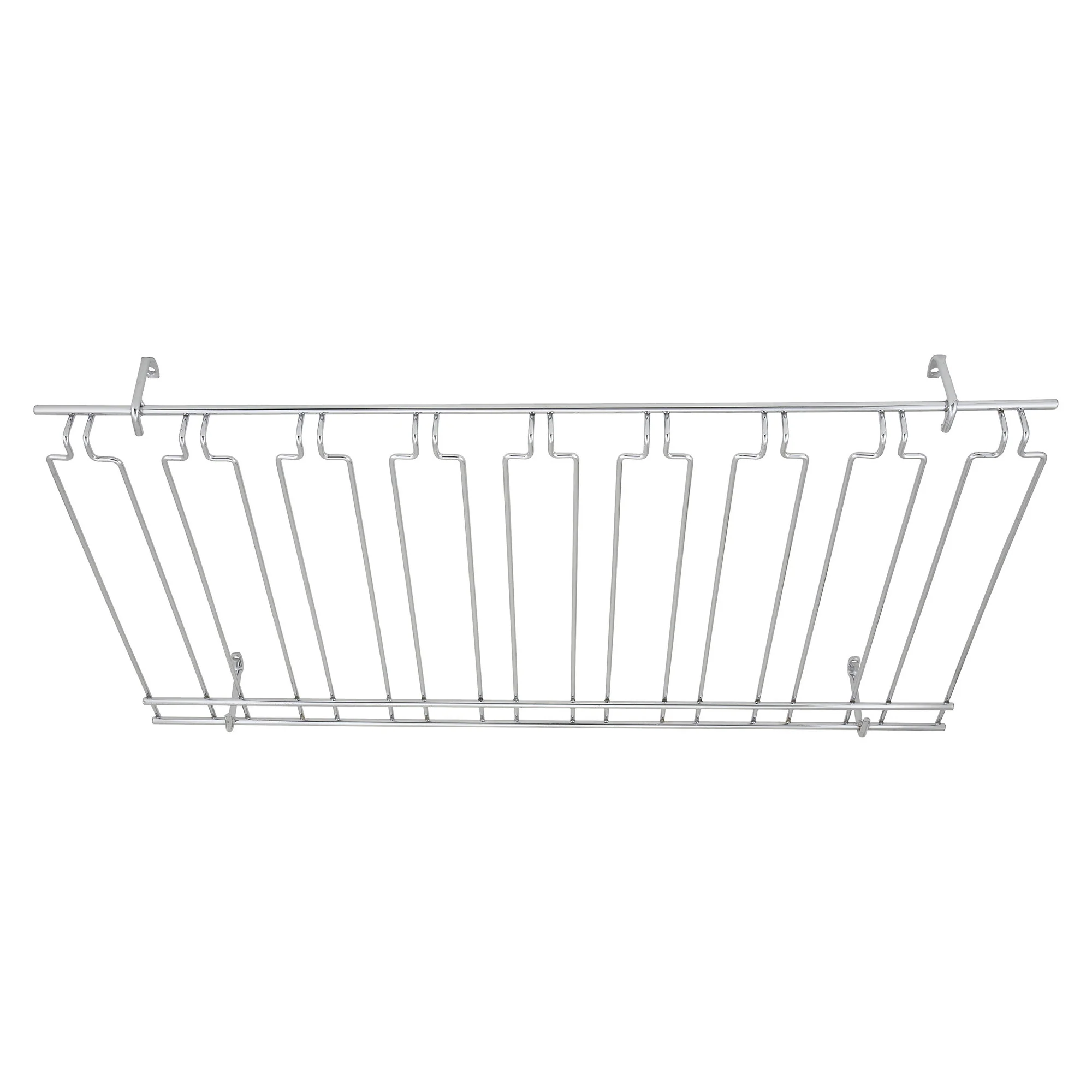 Winco GHC-1836 36 Inch Overhead Glass Rack Chrome Plated with 8 Channels