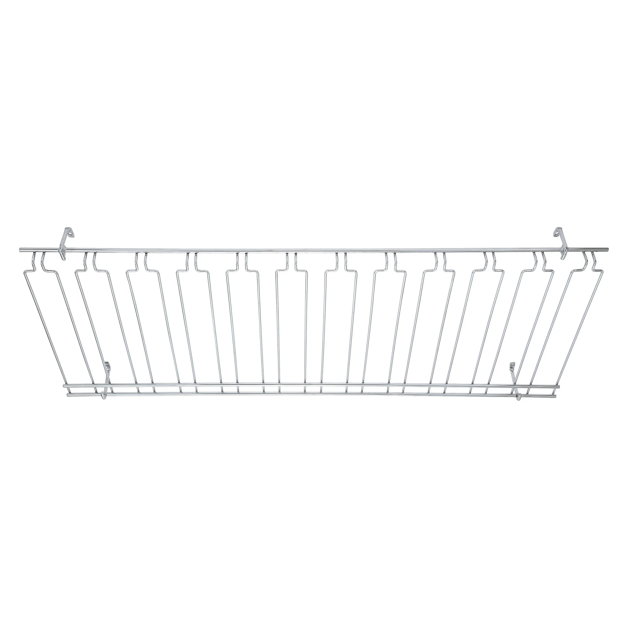 Winco GHC-1848 48 Inch Overhead Glass Rack Chrome Plated with 11 Channels - Image 2
