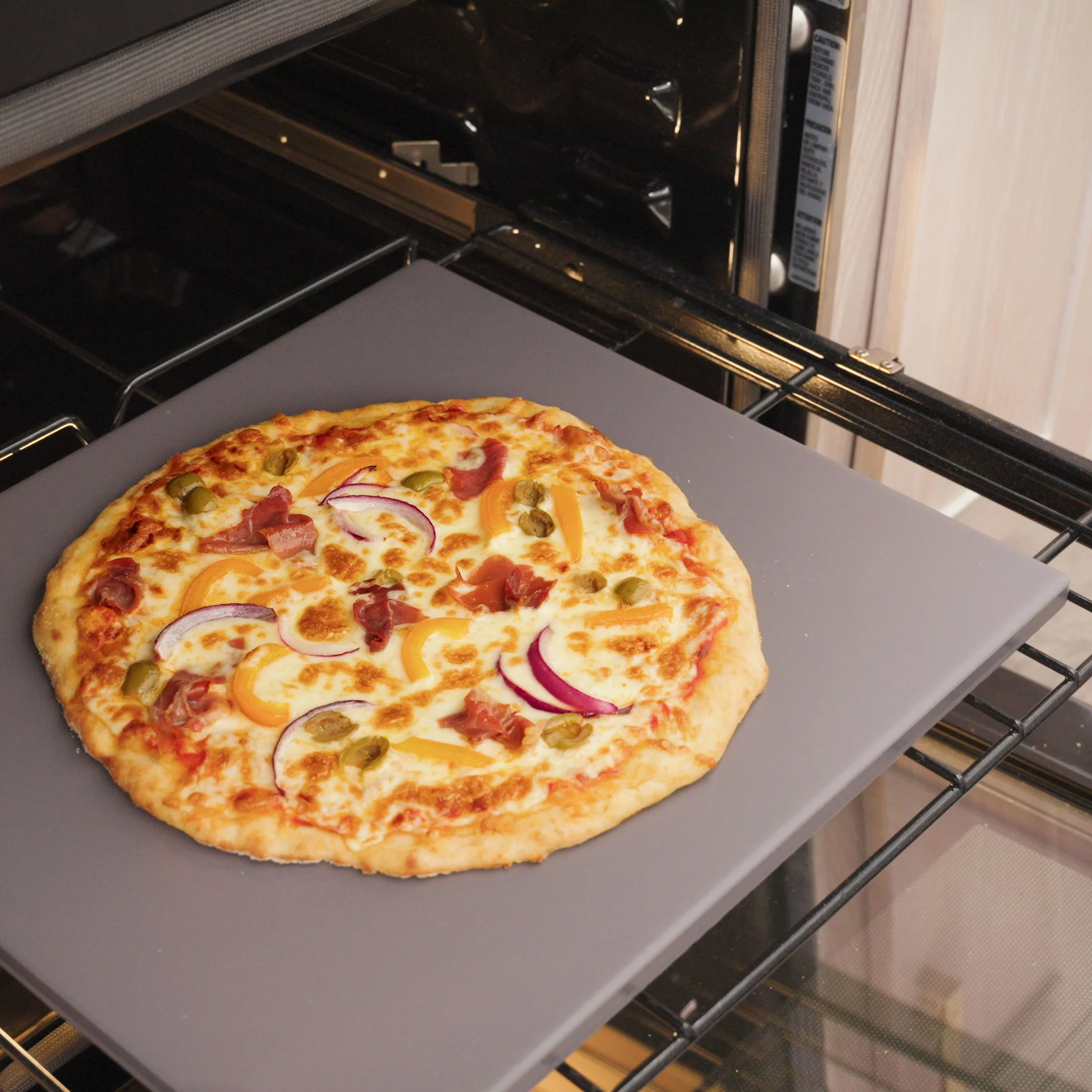 Winco GPS1416-G 15 Inch Pizza Stone Glazed Old Stone Rectangle - Image 3