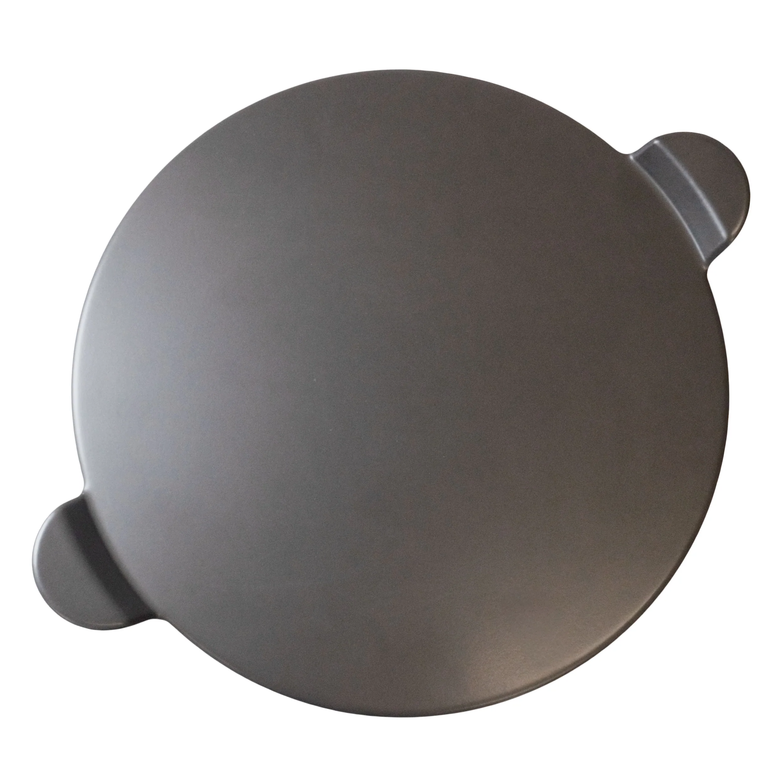 Winco GPS15H-G 15 Inch Pizza Stone with Handles Glazed Grey Round - Image 2