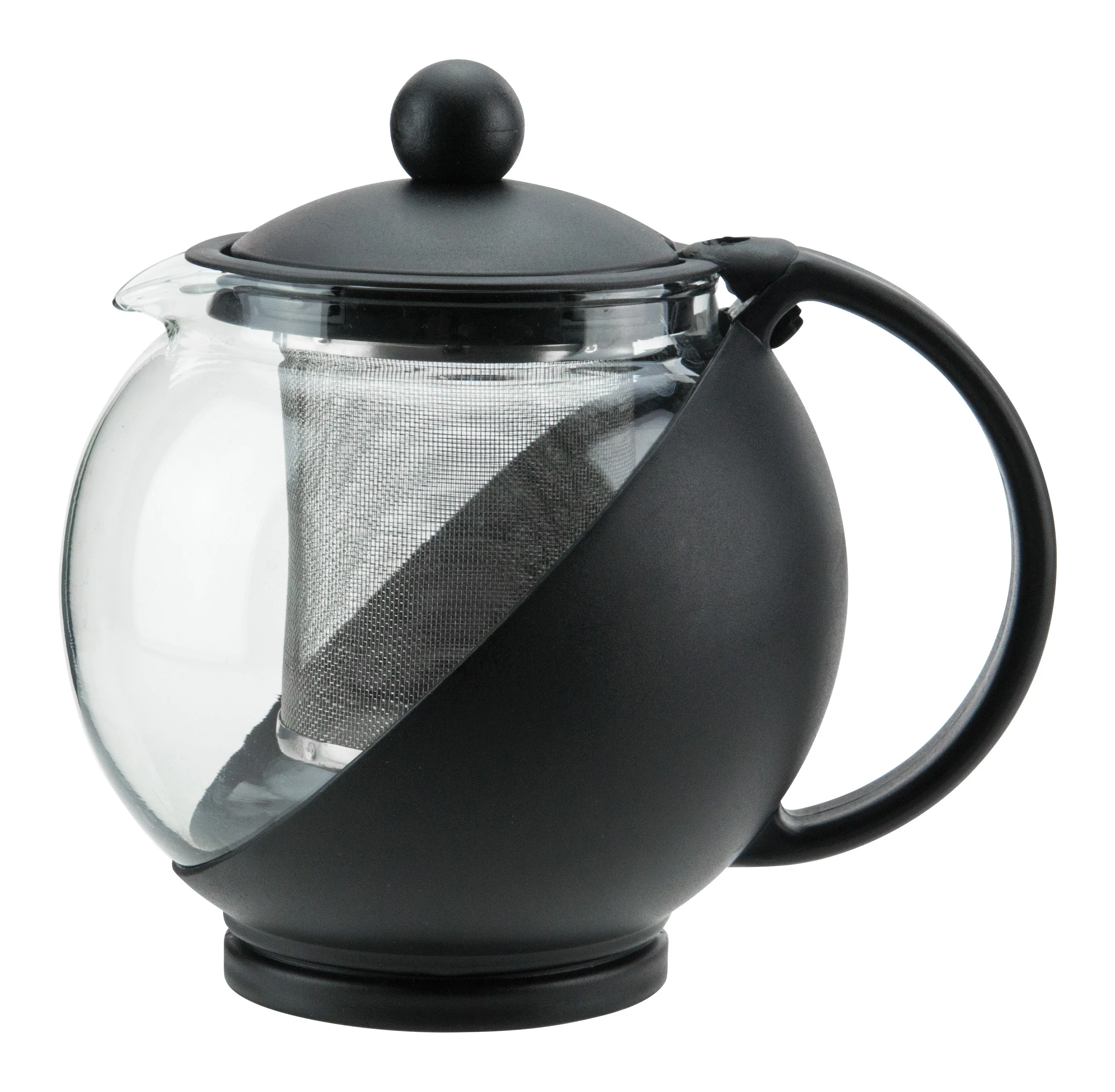 Winco GTP-25 25 Oz Teapot with Fine Mesh Strainer Glass and Plastic