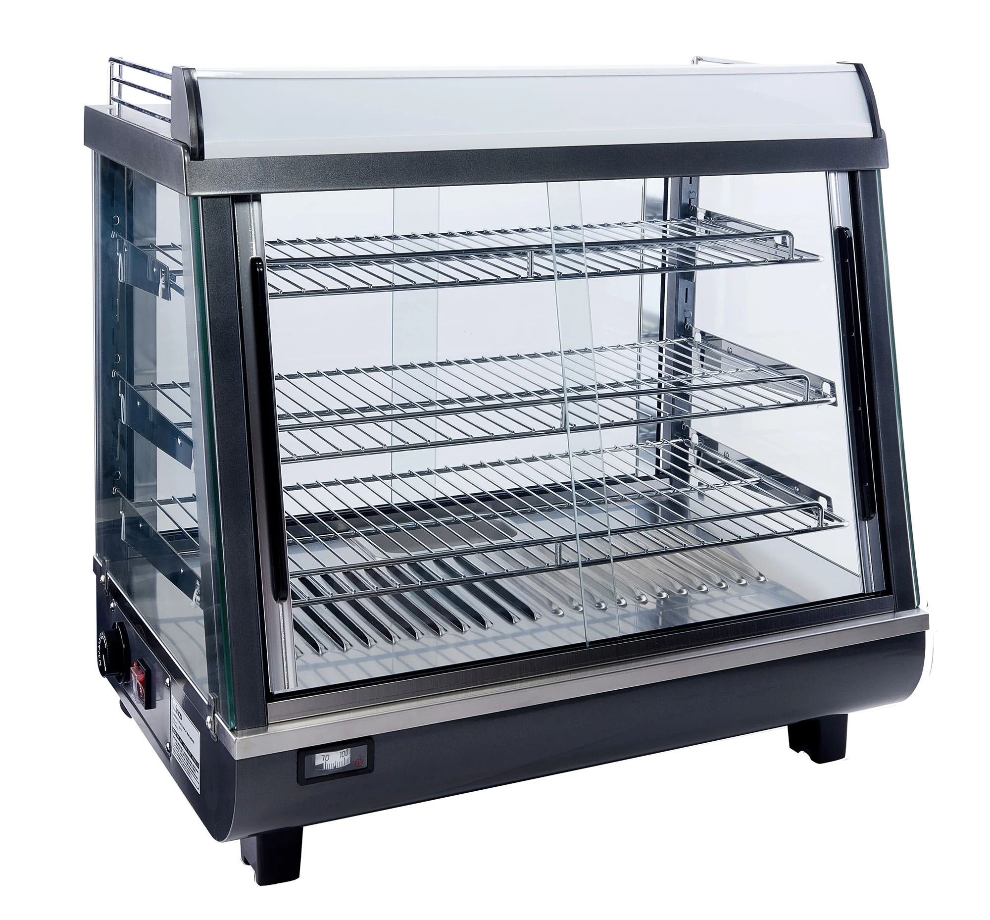 Winco HDM-26 26-1/2 Inch Heated Display Merchandiser Countertop with 3 Shelves