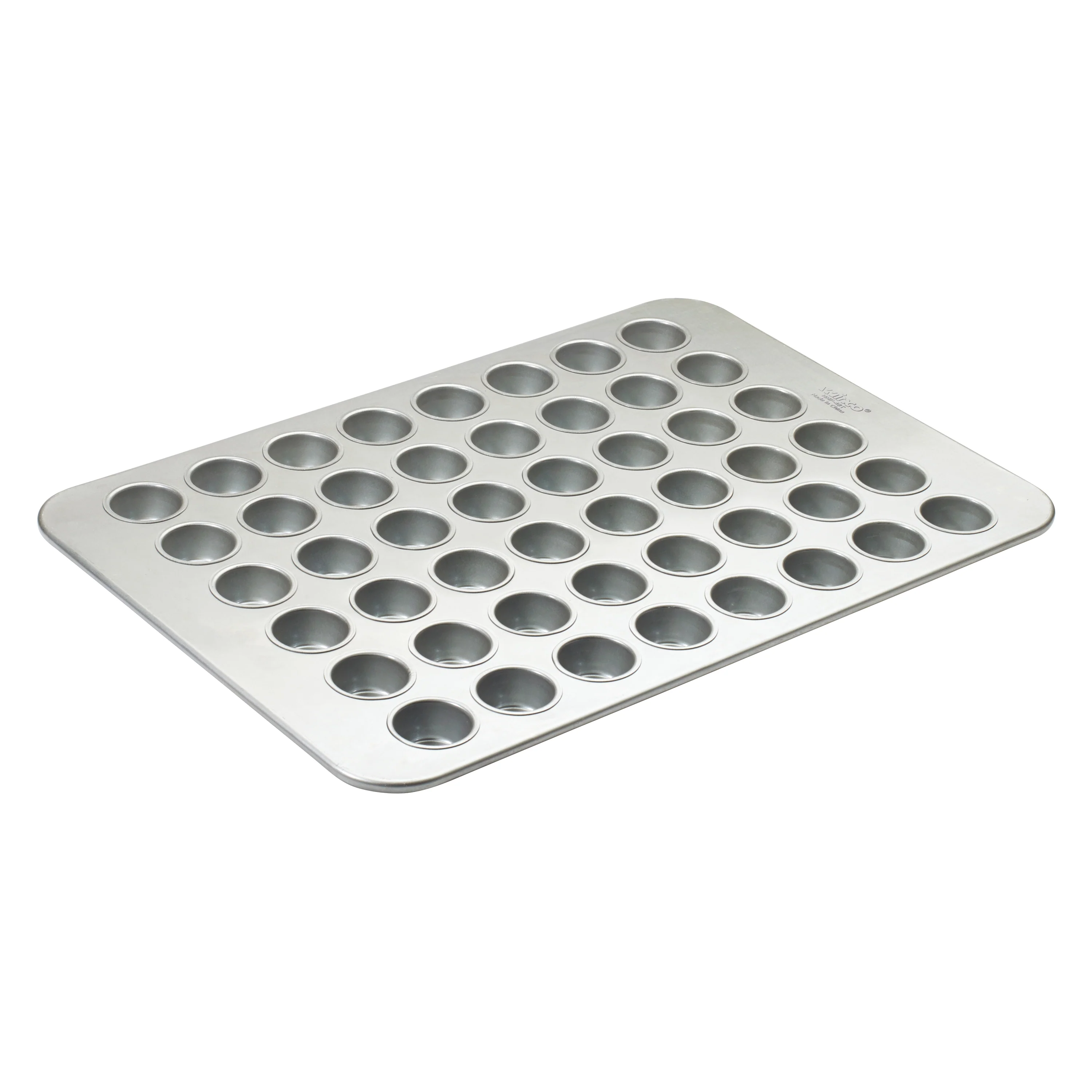 Winco HMF-48T 25 Inch Mini Muffin Pan 48 Cavities Aluminized Steel with Wire Rim - Image 3