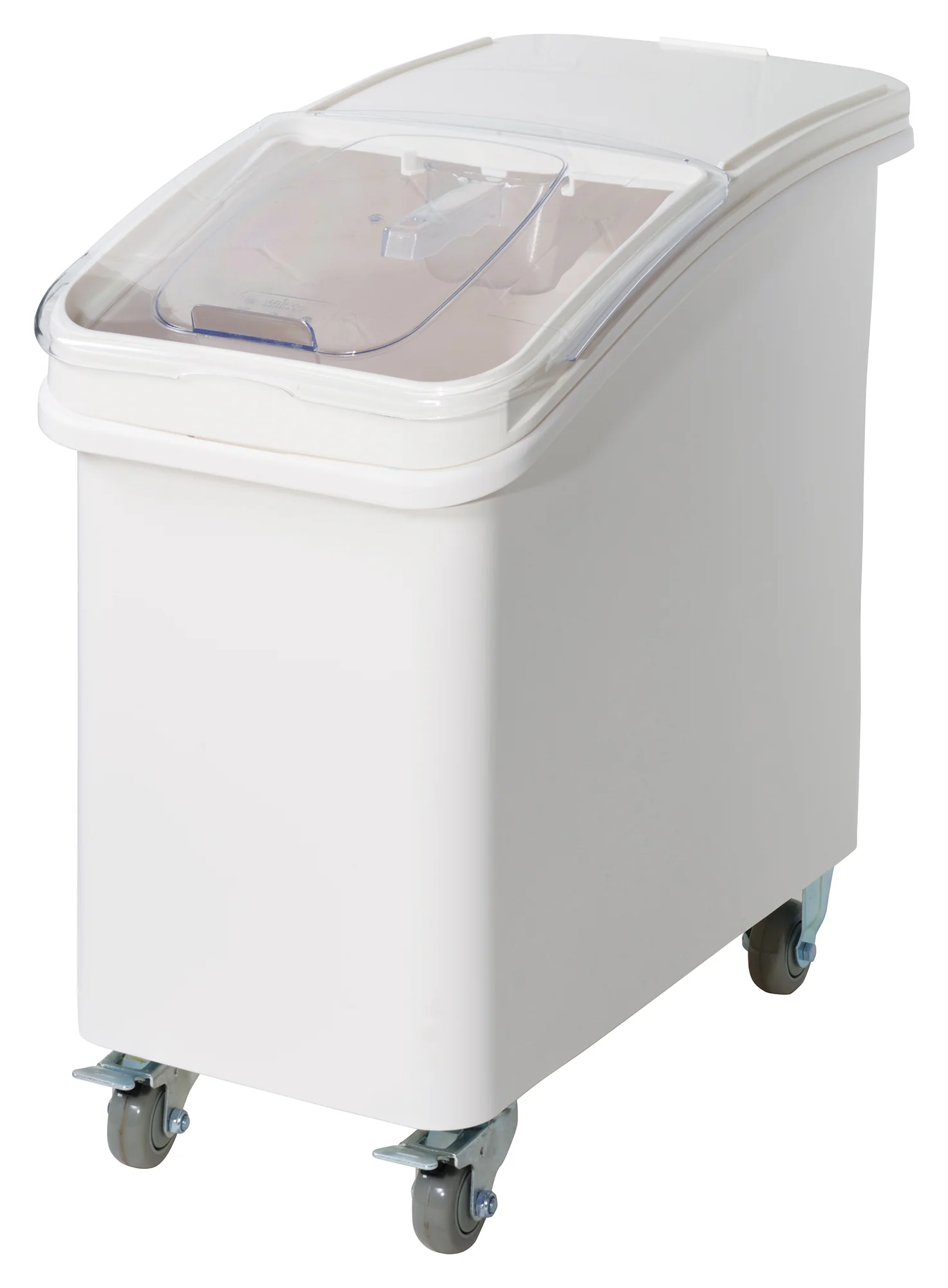 Winco IB-27 15-1/2 Inch Ingredient Bin Polypropylene NSF Mobile with Scoop - Image 2
