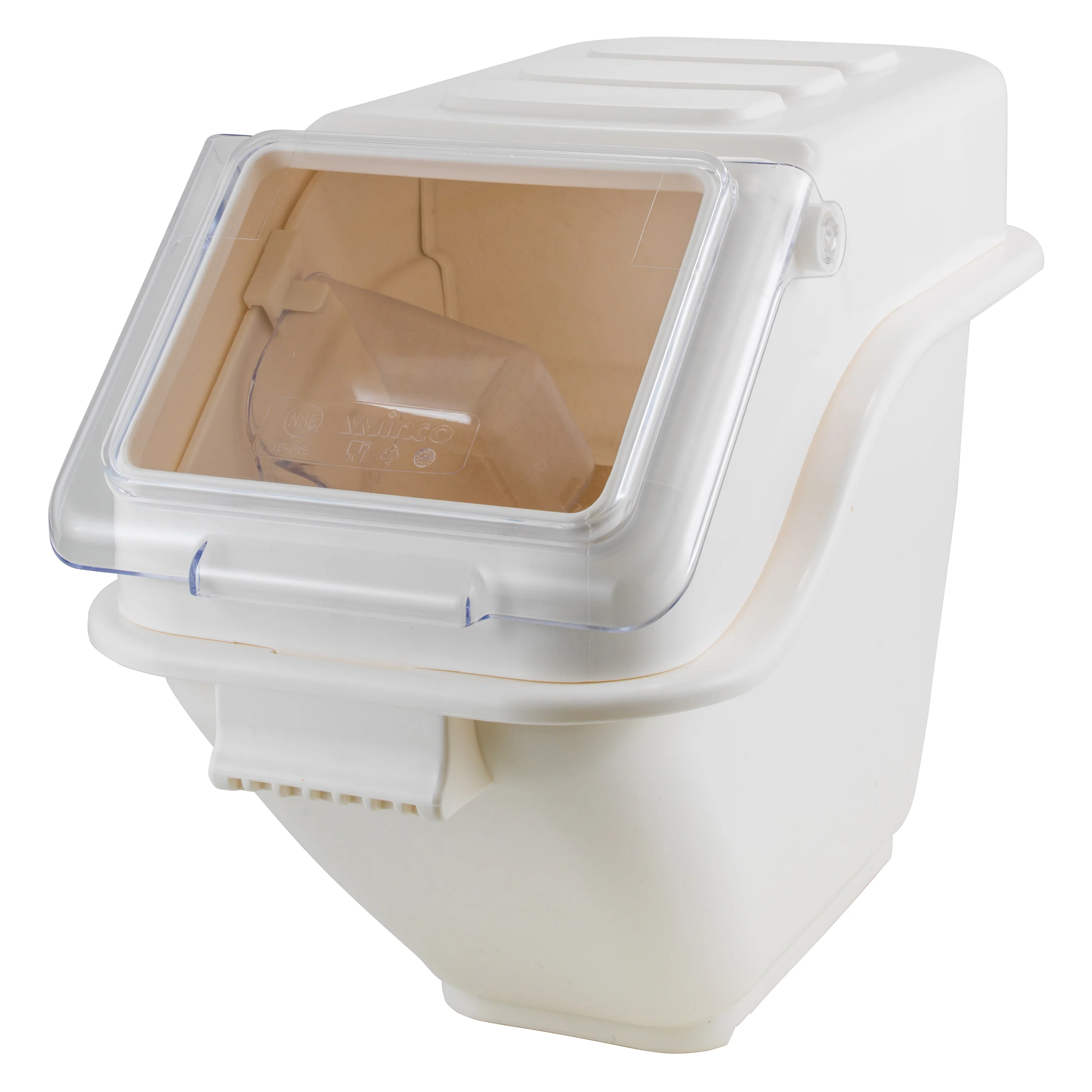 Winco IB-5S 11 Inch Shelf Ingredient Bin Stackable with Polycarbonate Lid - Image 3
